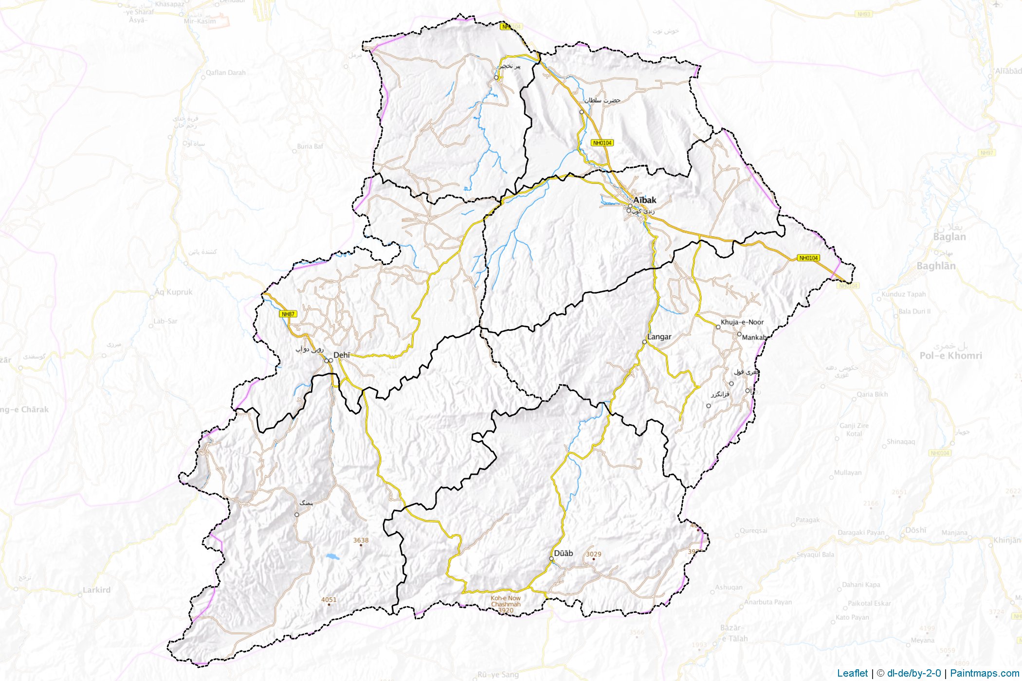 Samangan (Afghanistan) Map Cropping Samples-1