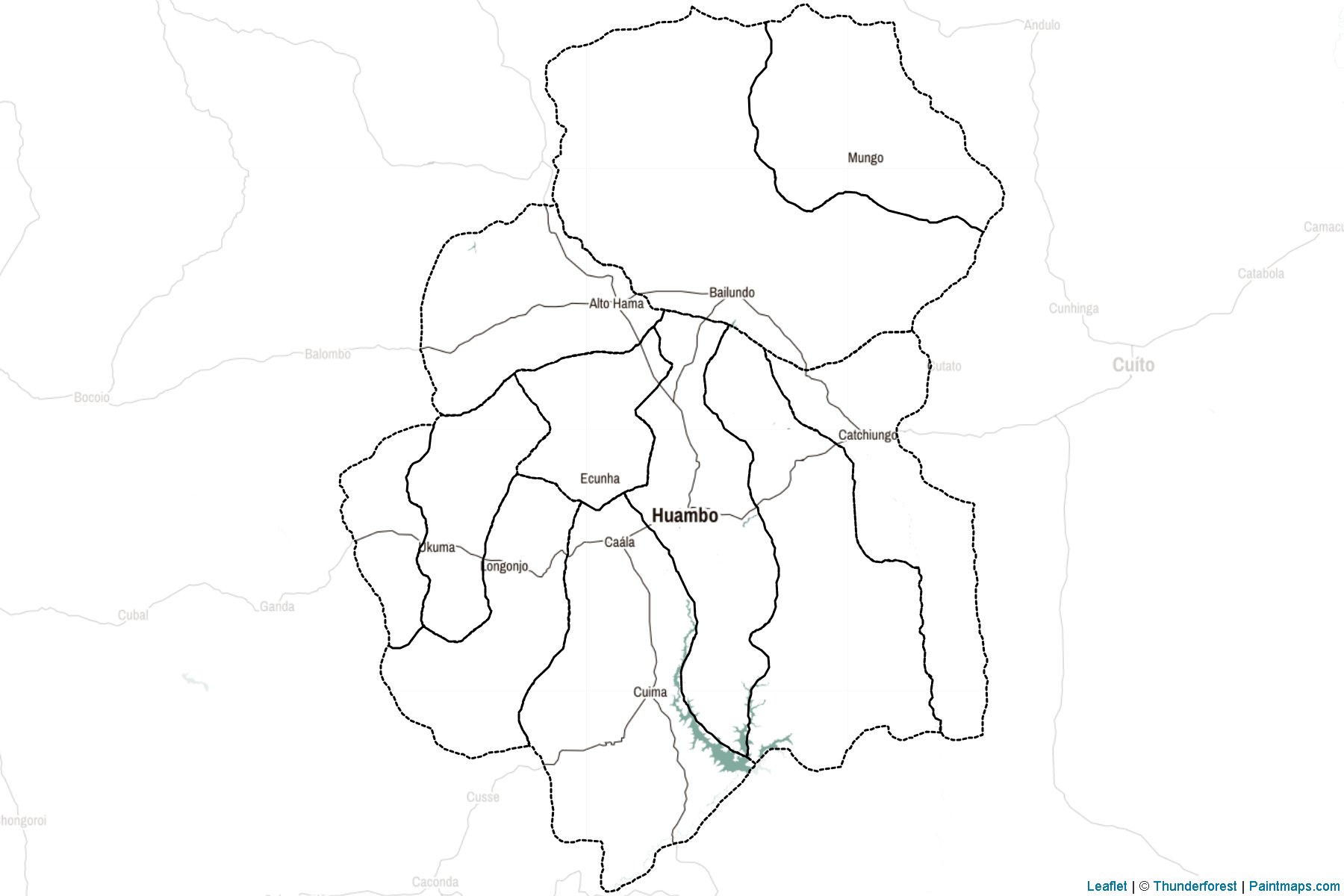 Huambo Bölgesi (Angola) Haritası Örnekleri-2