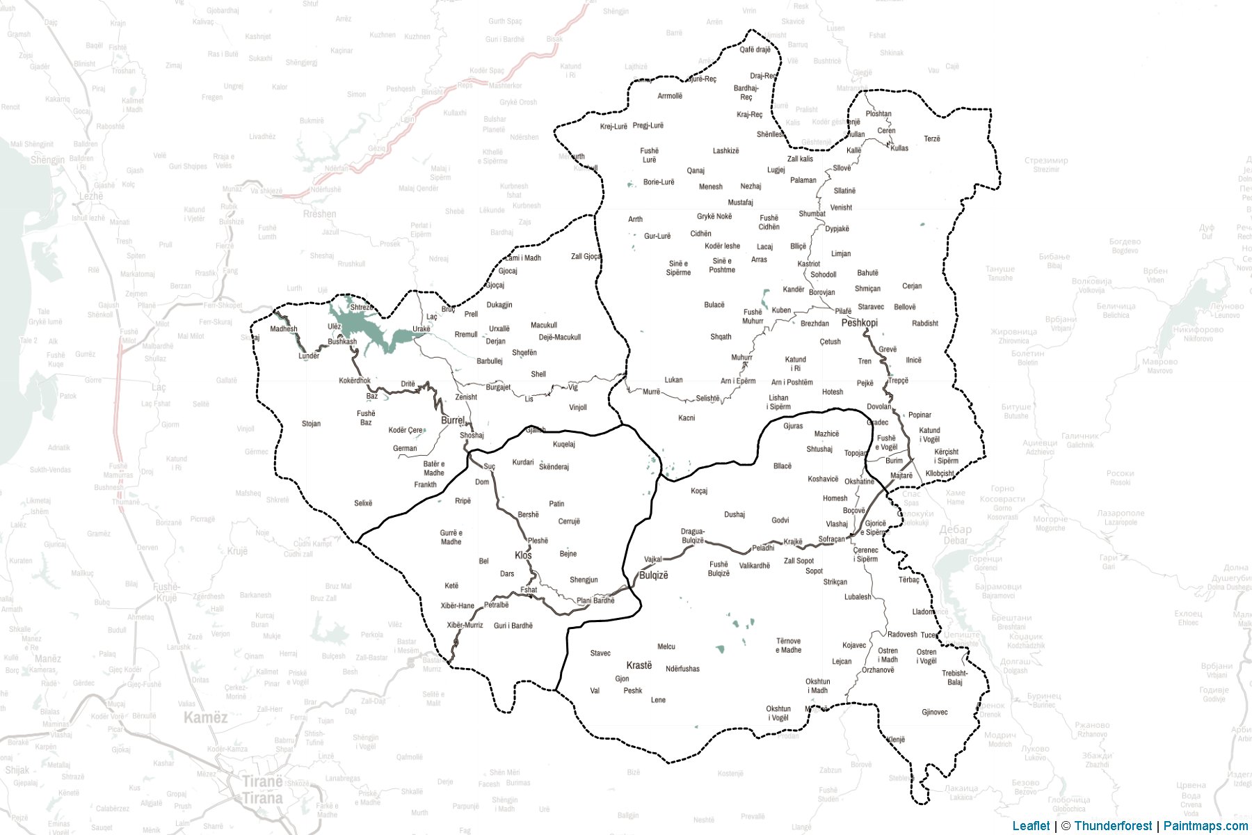 Debre ili (Arnavutluk) Haritası Örnekleri-2