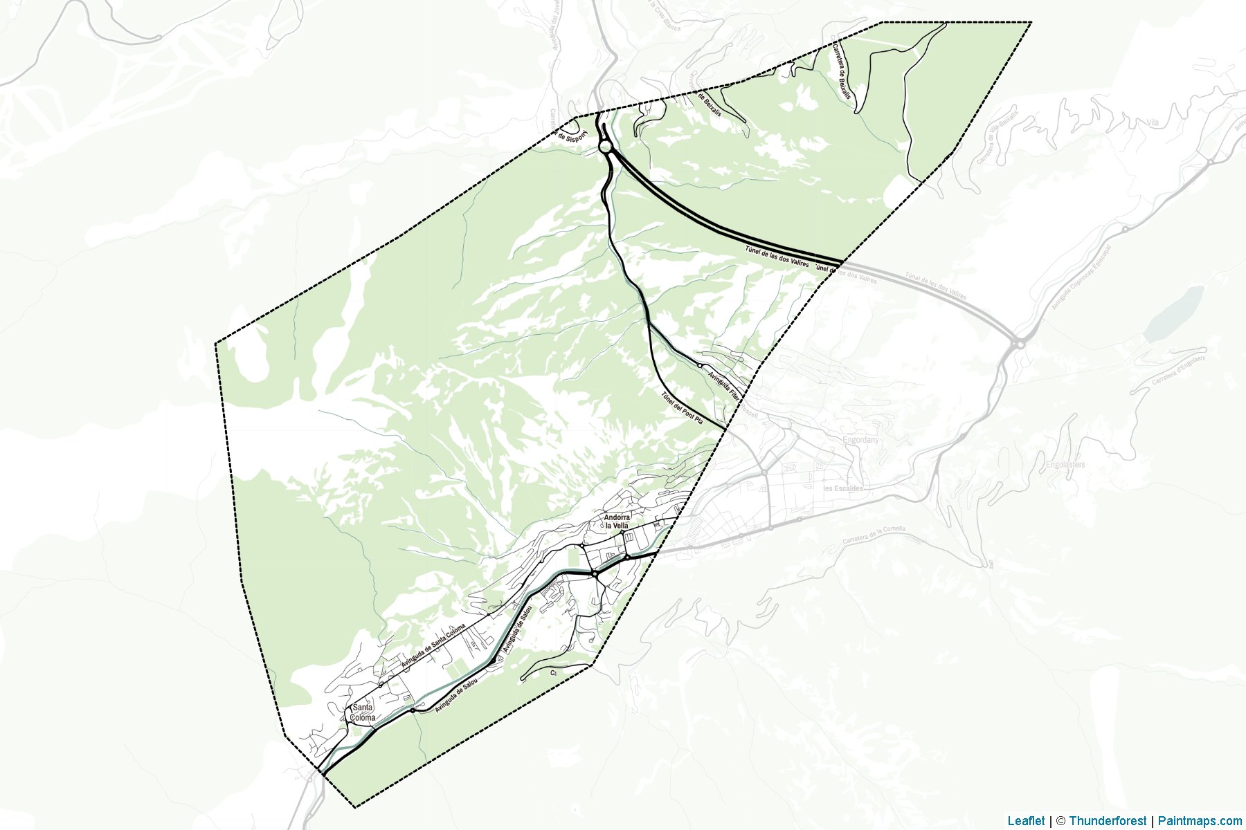 Muestras de recorte de mapas Andorra la Vella (Andorra)-2