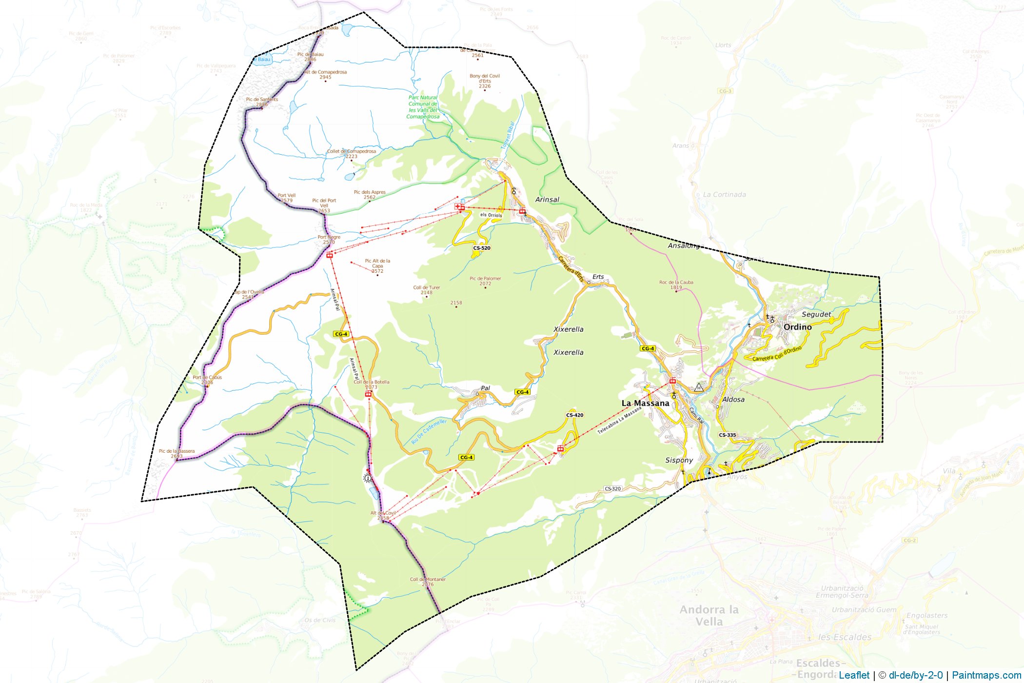 La Massana (Andorra) Haritası Örnekleri-1