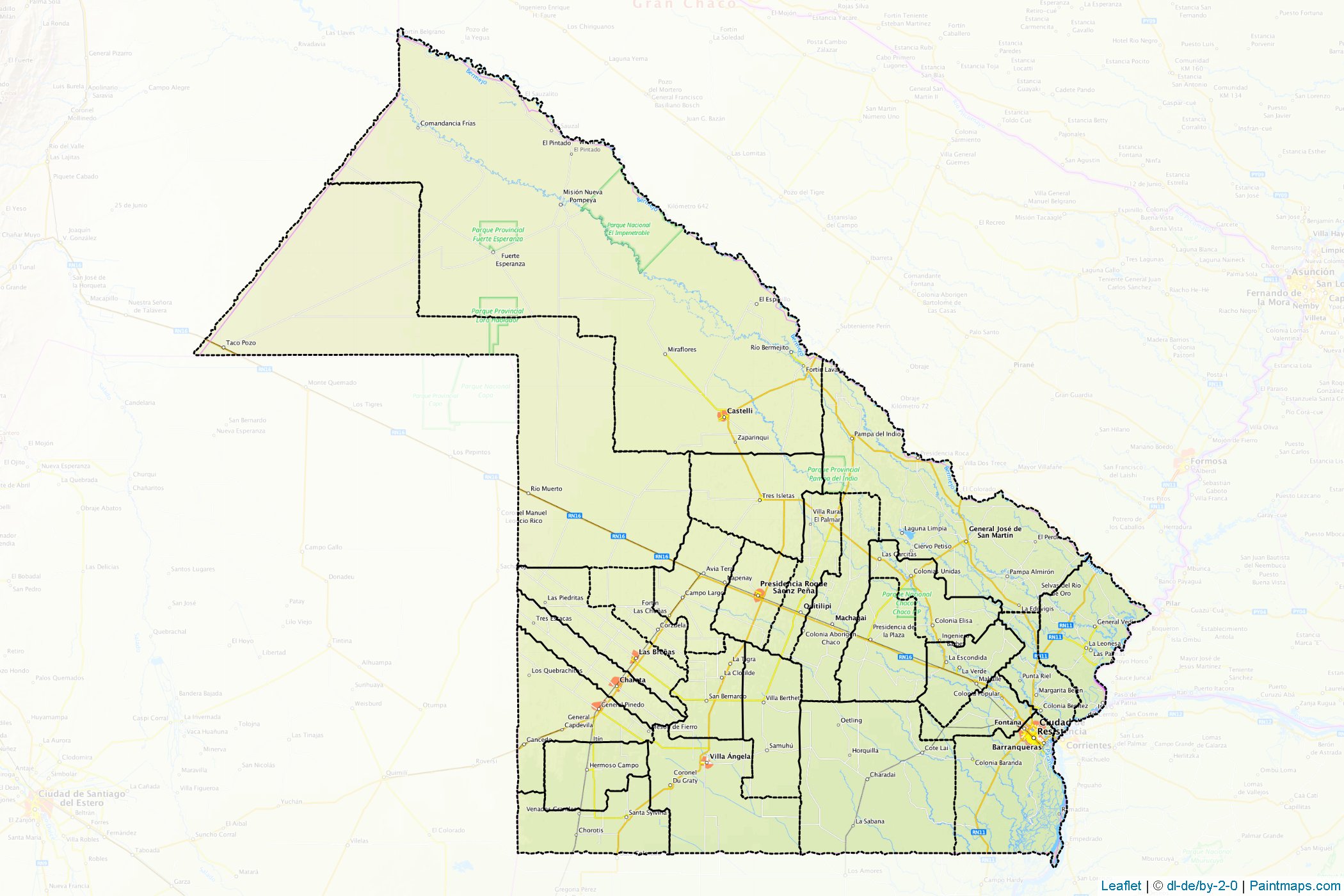 Muestras de recorte de mapas Chaco (Argentina)-1