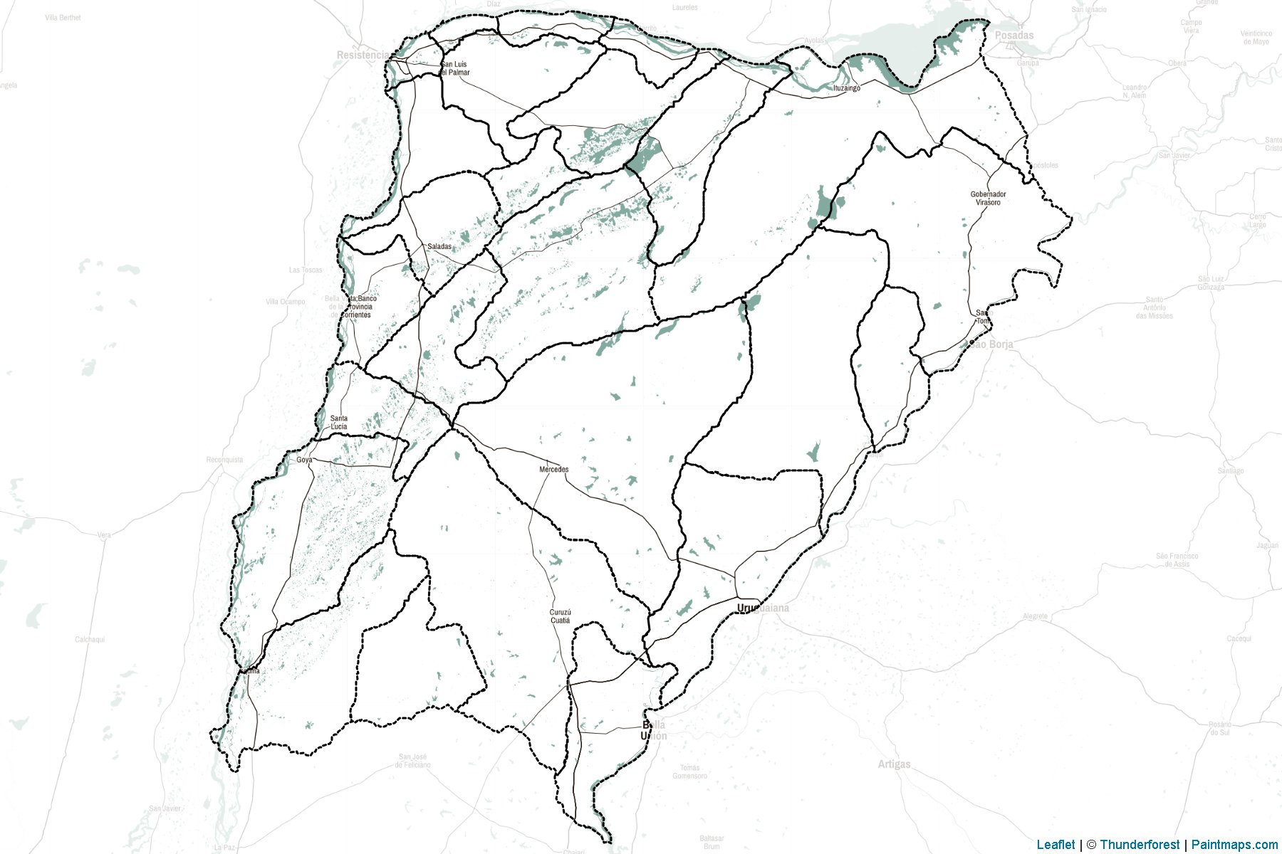 Muestras de recorte de mapas Corrientes (Argentina)-2