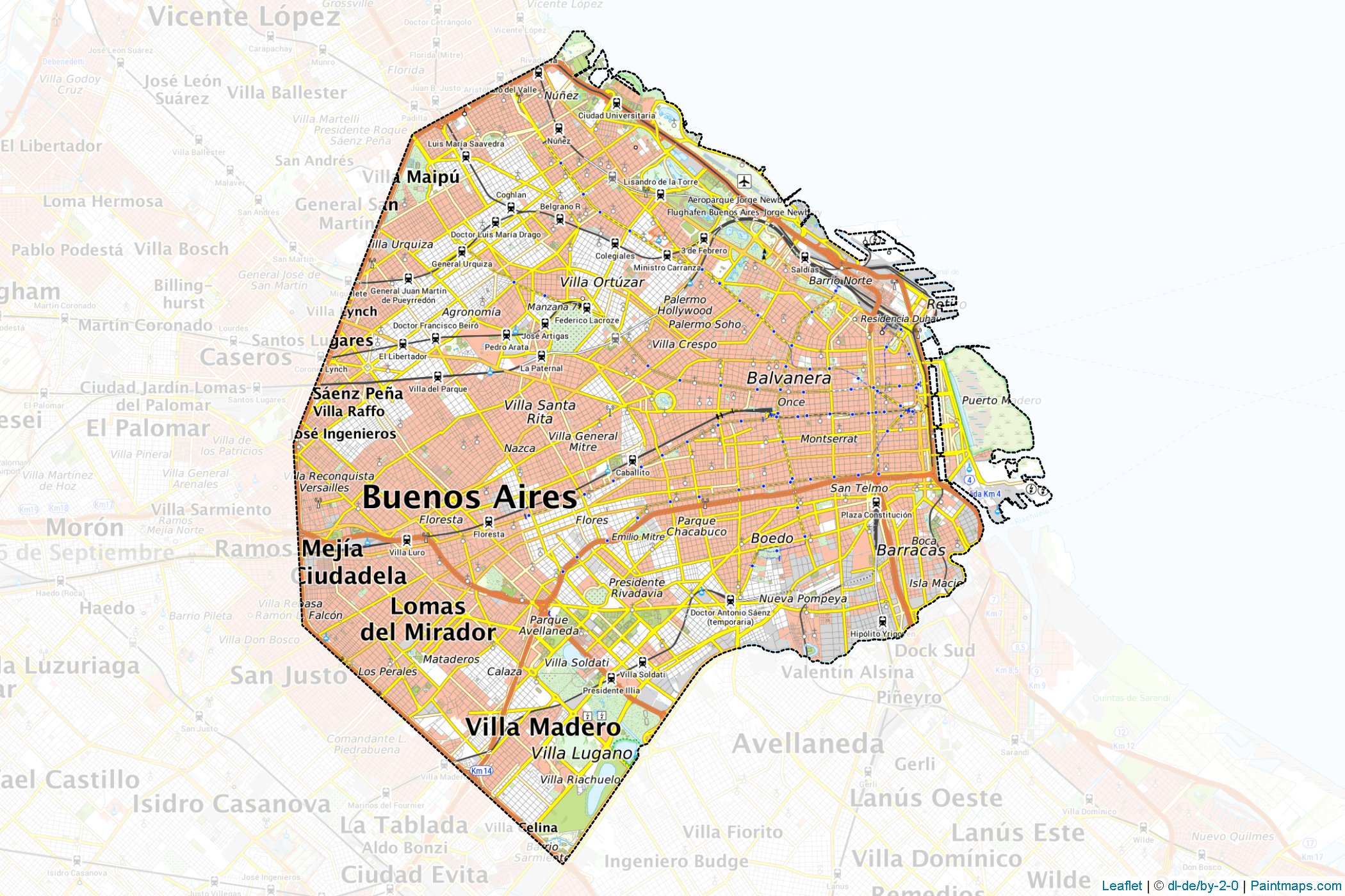 Autonomous City of Buenos Aires (Argentina) Map Cropping Samples-1