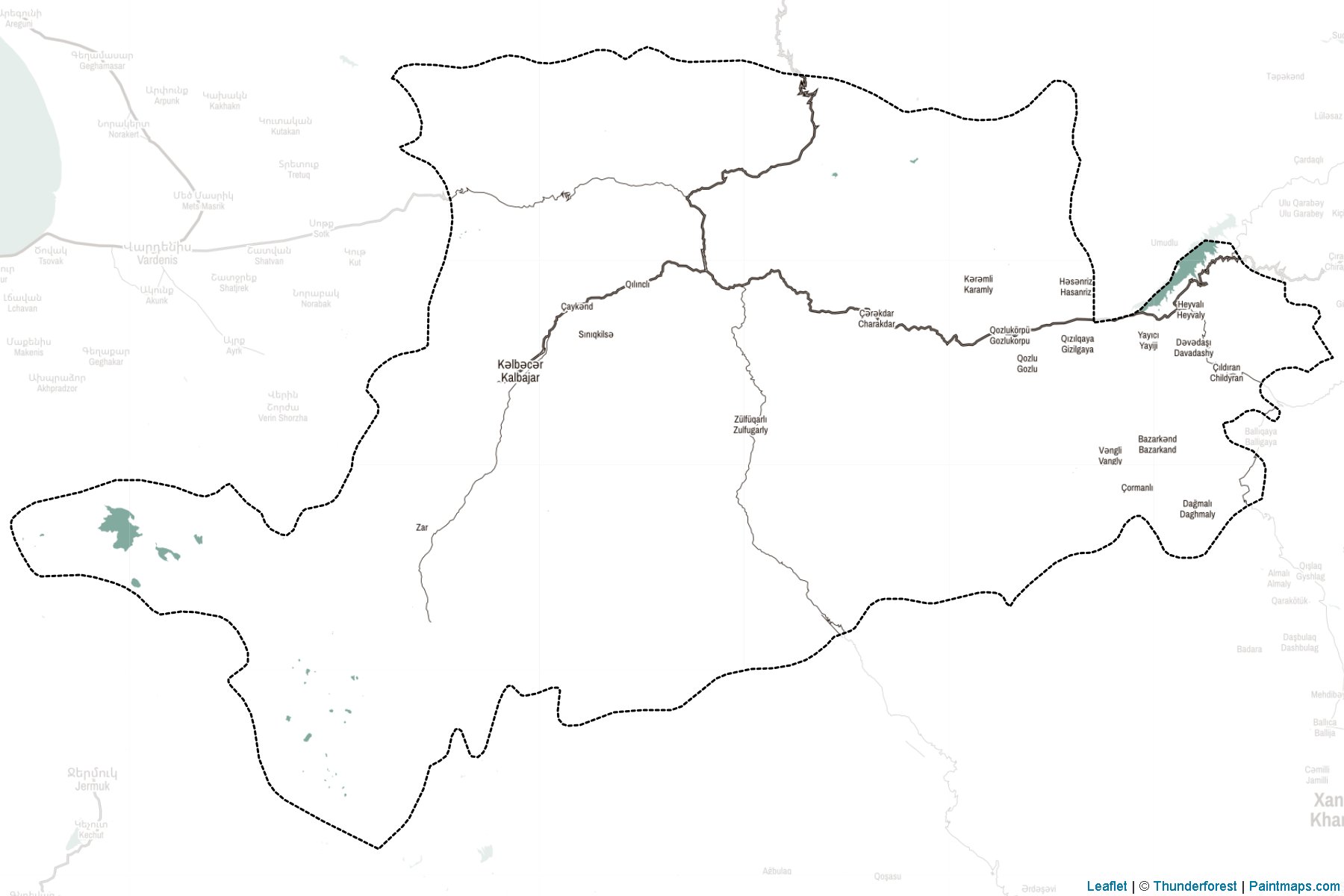 Kalbacar (Kalbajar-Lachin) Map Cropping Samples-2