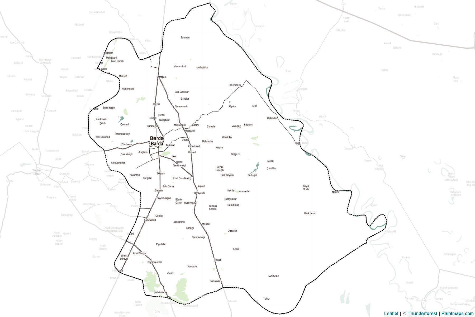 Muestras de recorte de mapas Bərdə (Aran)-2