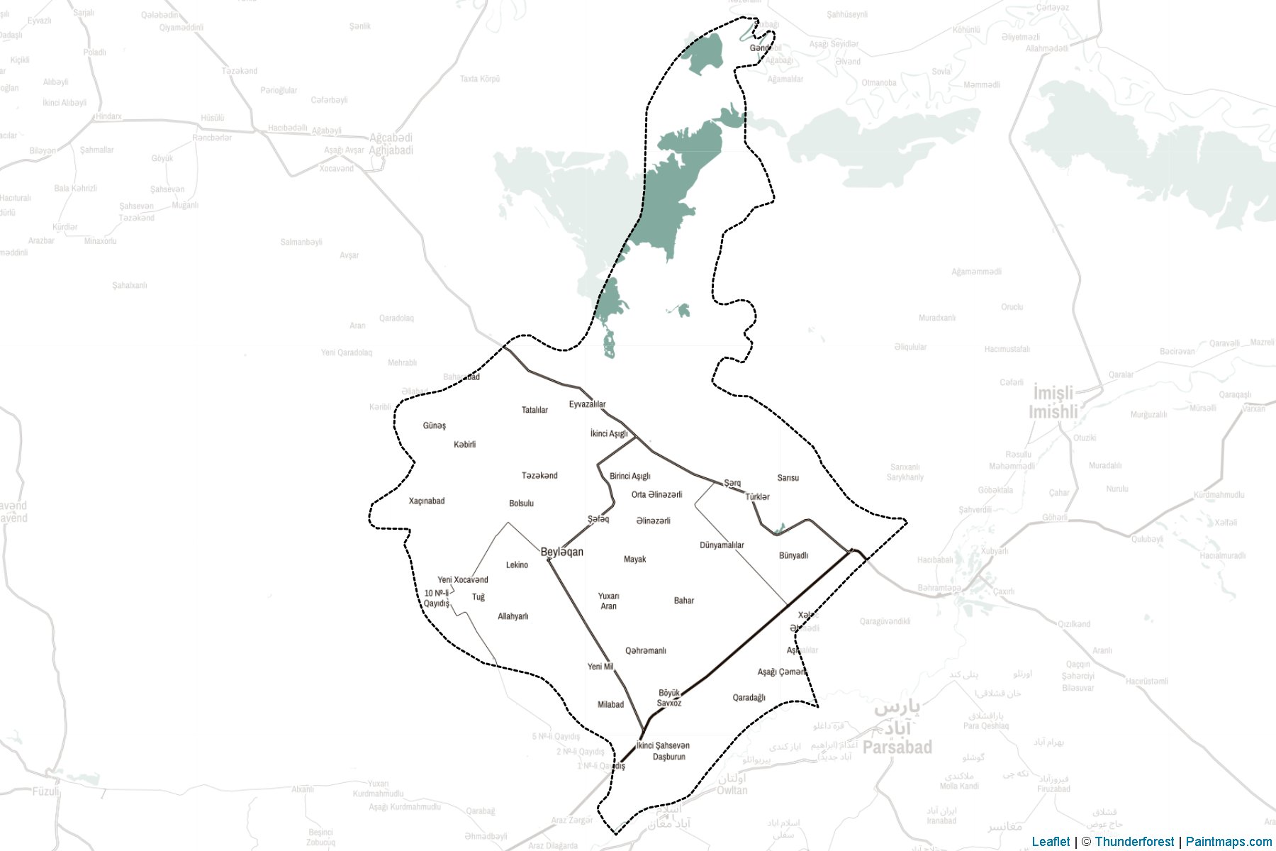 Muestras de recorte de mapas Beyləqan (Aran)-2