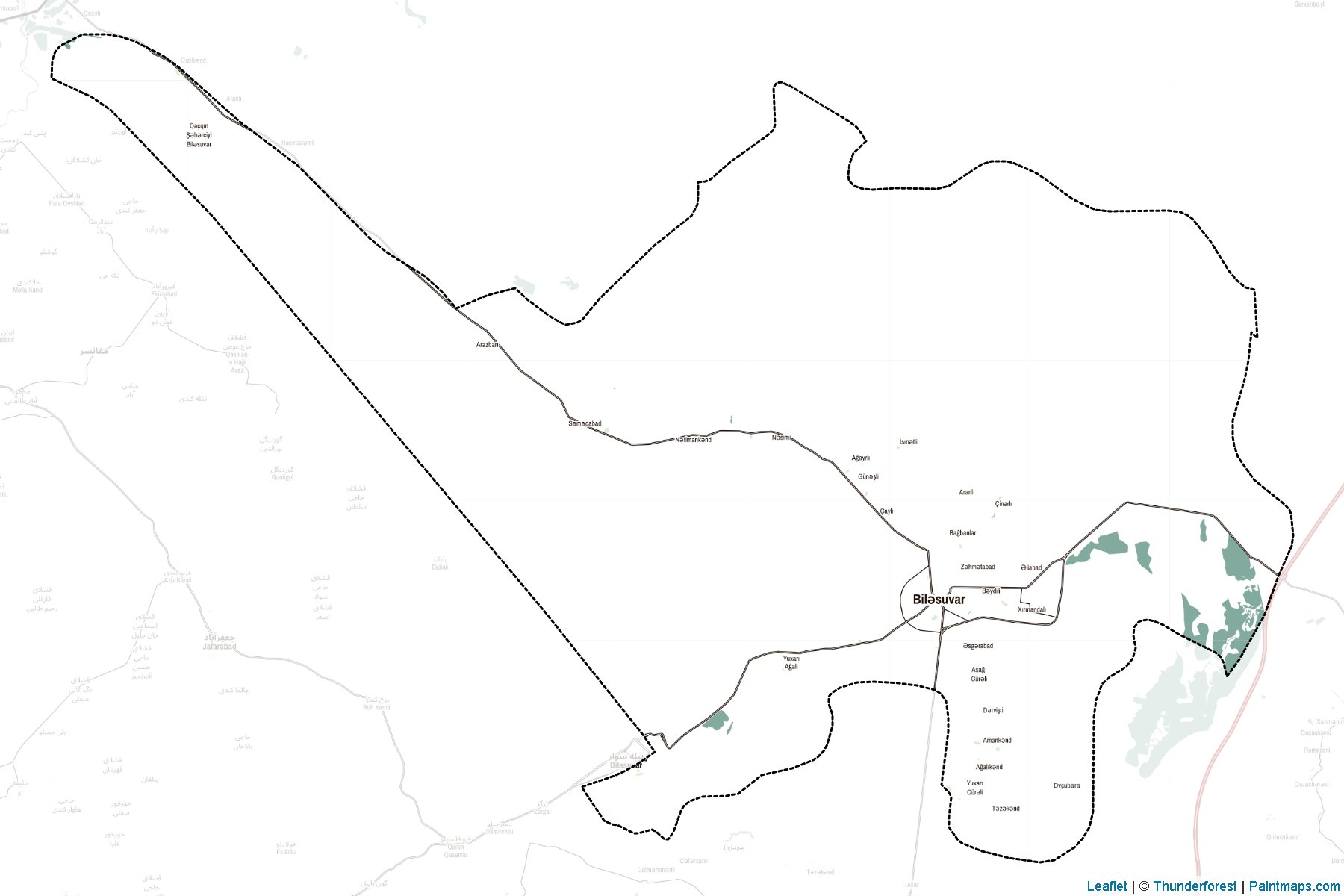 Muestras de recorte de mapas Biləsuvar (Aran)-2