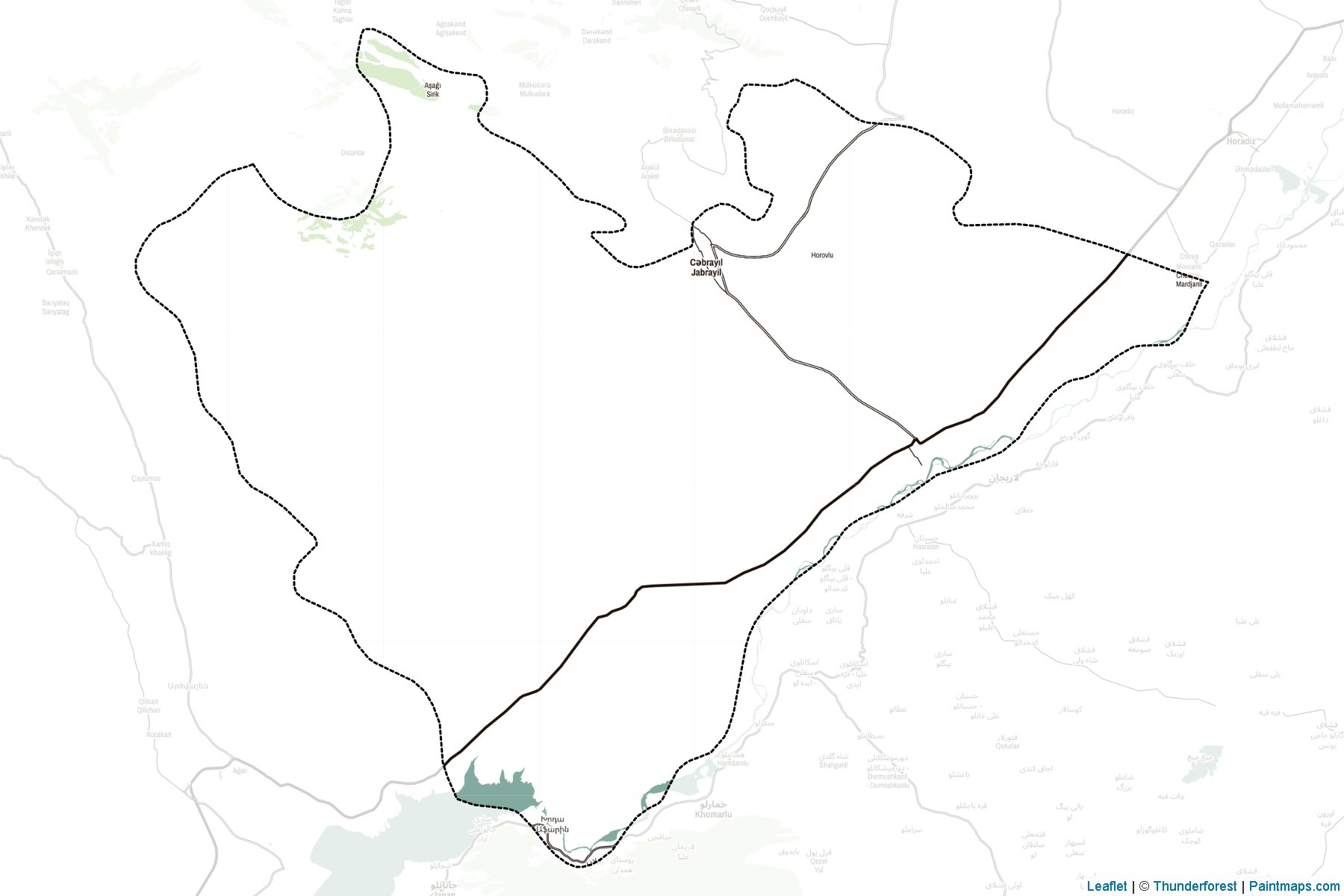 Muestras de recorte de mapas Cəbrayıl (Yukhari Garabakh)-2