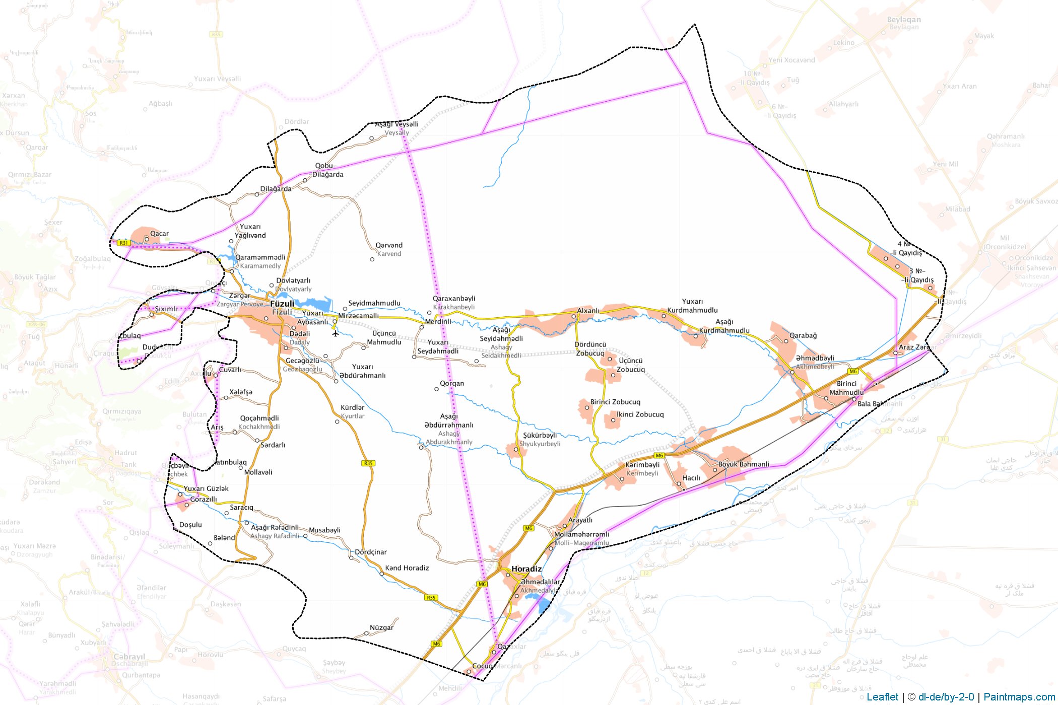 Muestras de recorte de mapas Füzuli (Yukhari Garabakh)-1