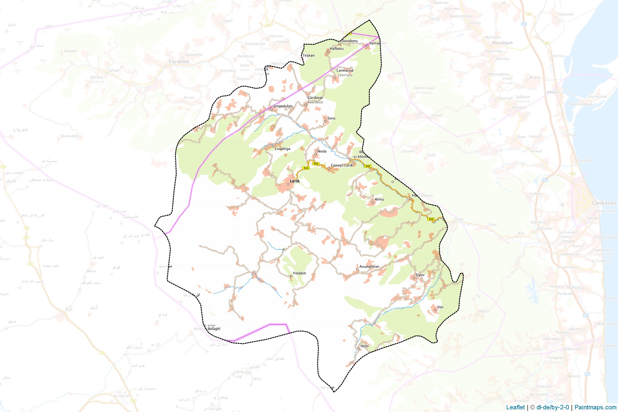 Lerik Rayonu (Lenkeran) Haritası Örnekleri-1