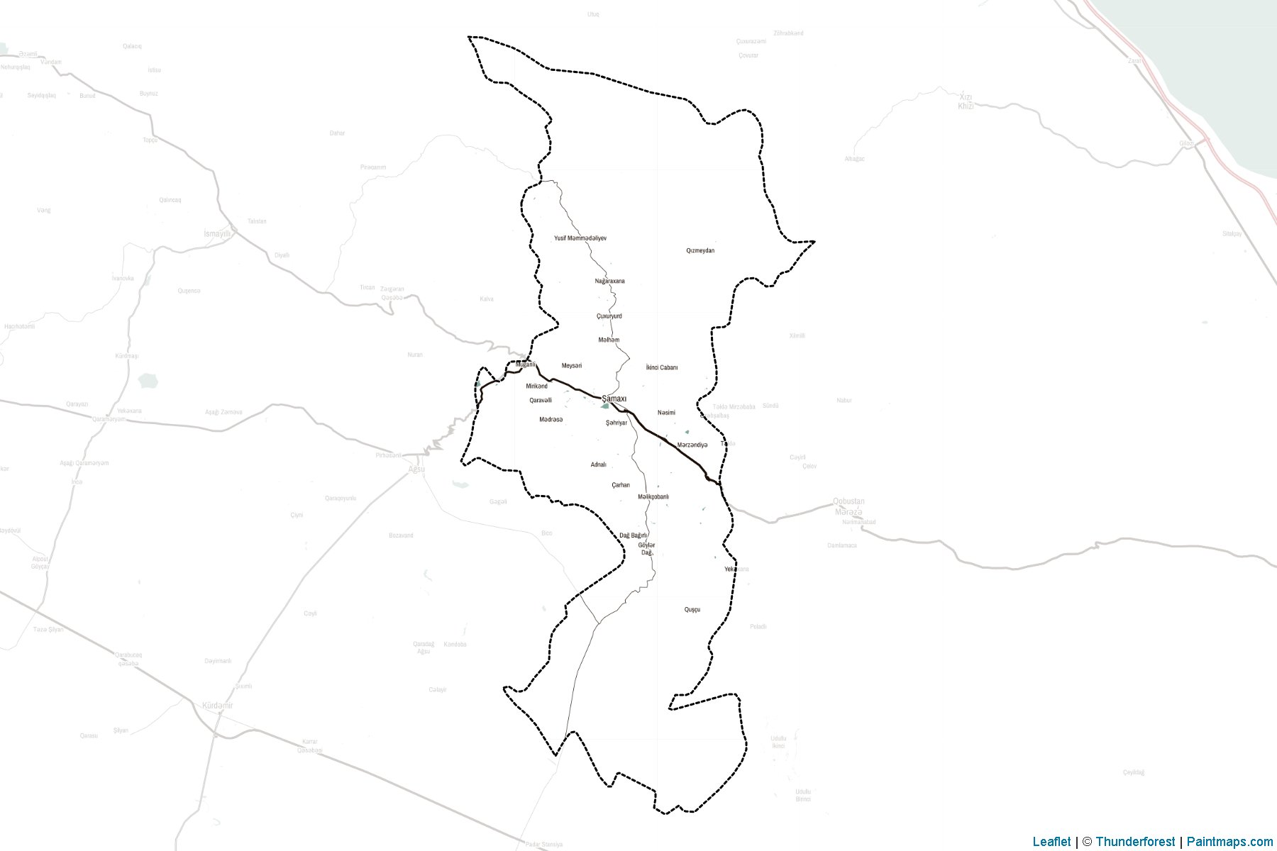 Şamaxı (Daghlig Shirvan) Haritası Örnekleri-2