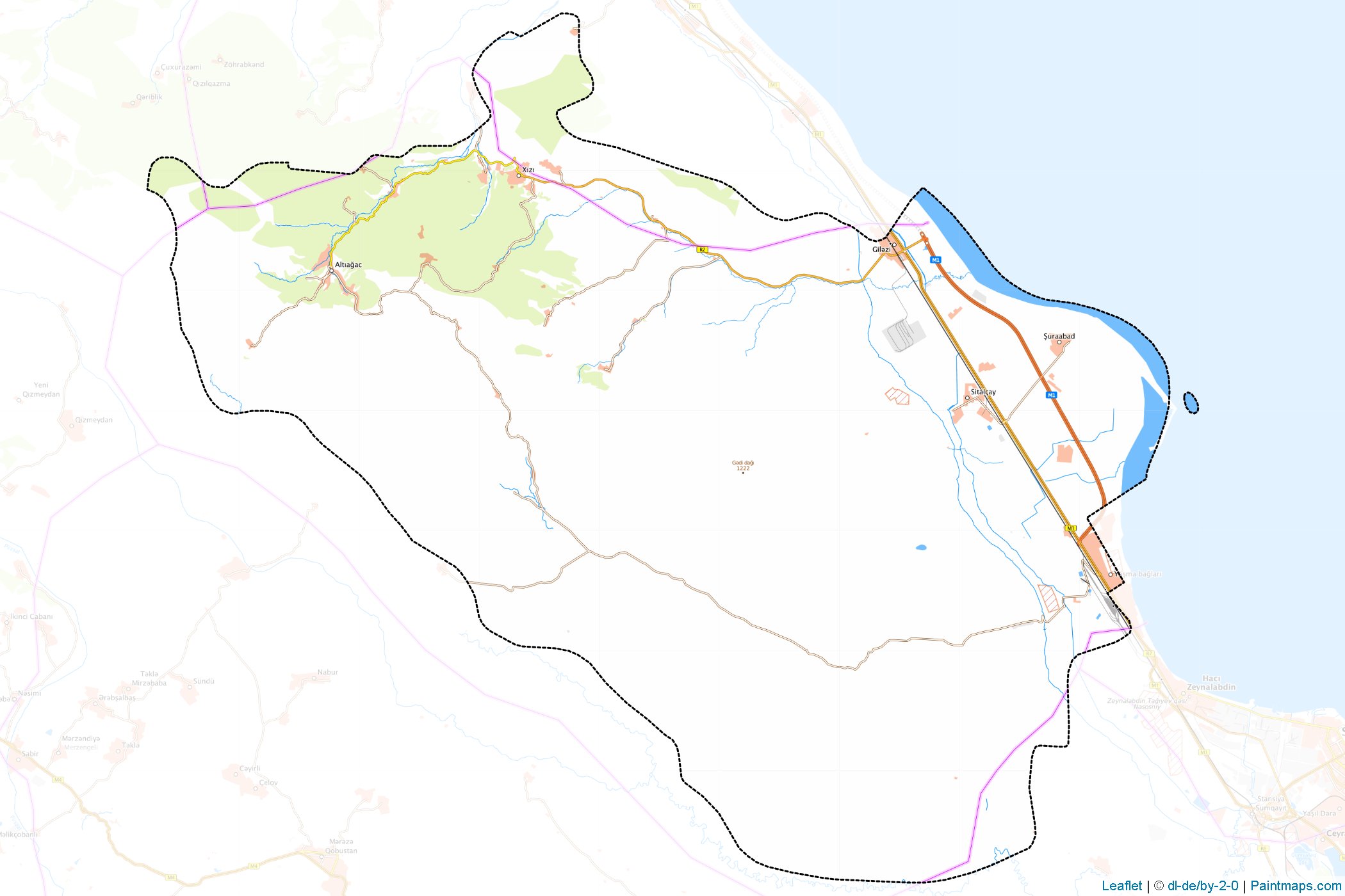 Muestras de recorte de mapas Xizı (Absheron)-1