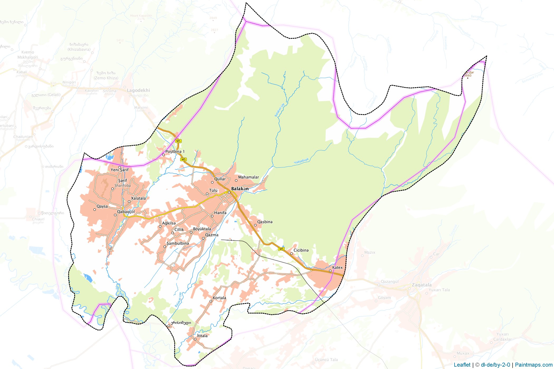 Muestras de recorte de mapas Balakən (Shaki-Zaqatala)-1