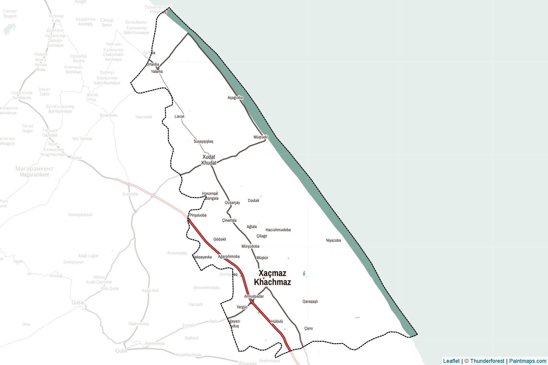 Xacmaz (Guba-Khachmaz) Map Cropping Samples-2