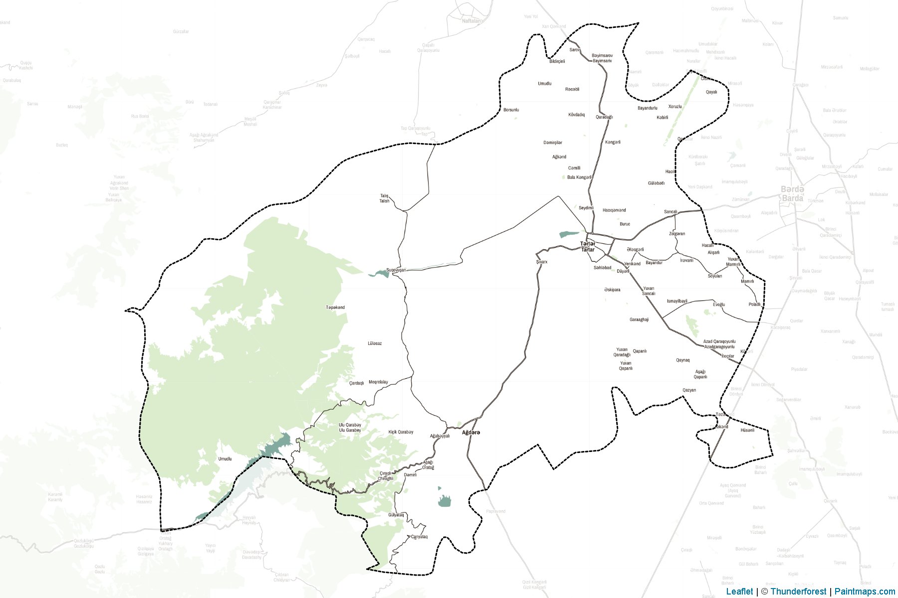 Muestras de recorte de mapas Tərtər (Yukhari Garabakh)-2