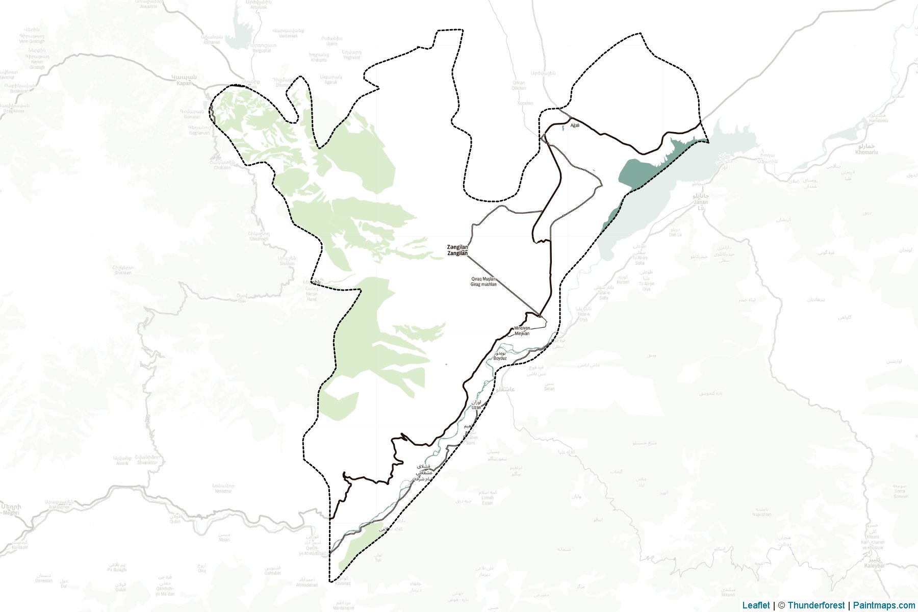 Zangilan (Kalbajar-Lachin) Map Cropping Samples-2