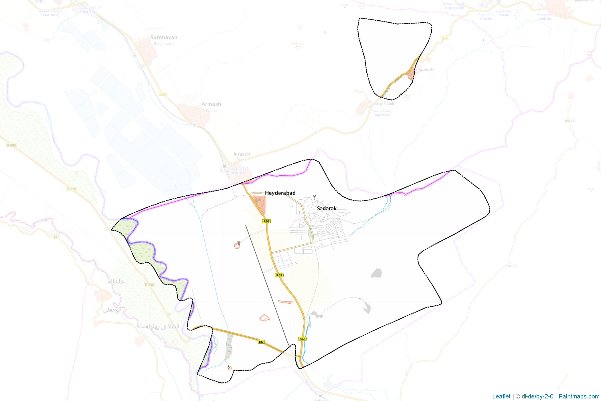 Azarbayjan-e Gharbi (Naxçıvan Autonomous Republic) Map Cropping Samples-1