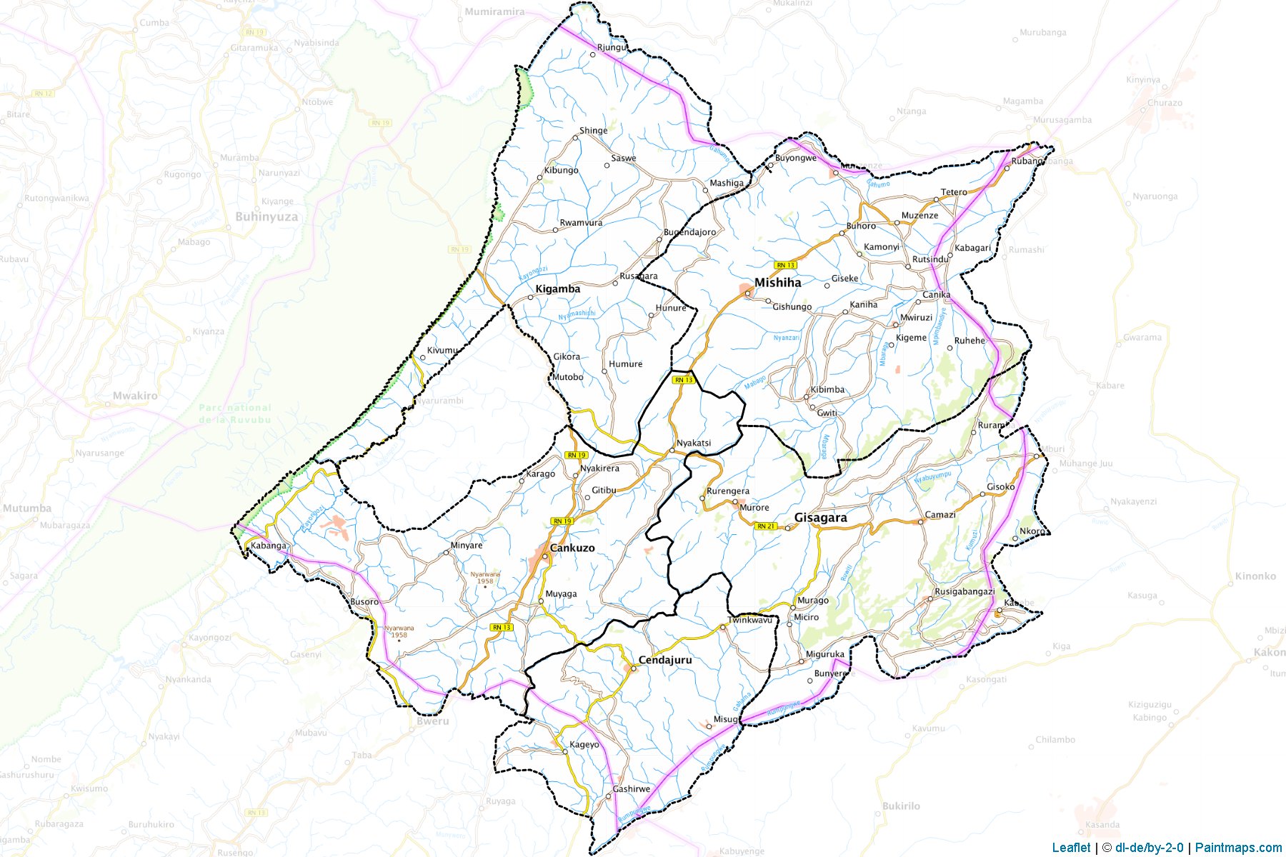 Cankuzo Province (Burundi) Map Cropping Samples-1