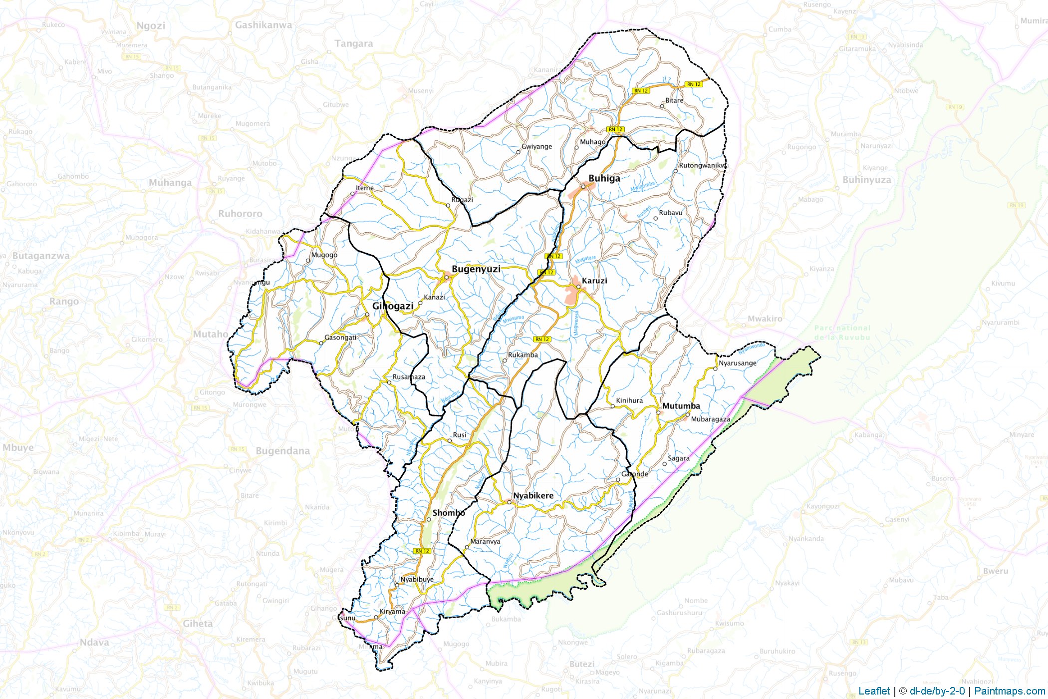 Karuzi (Burundi) Haritası Örnekleri-1