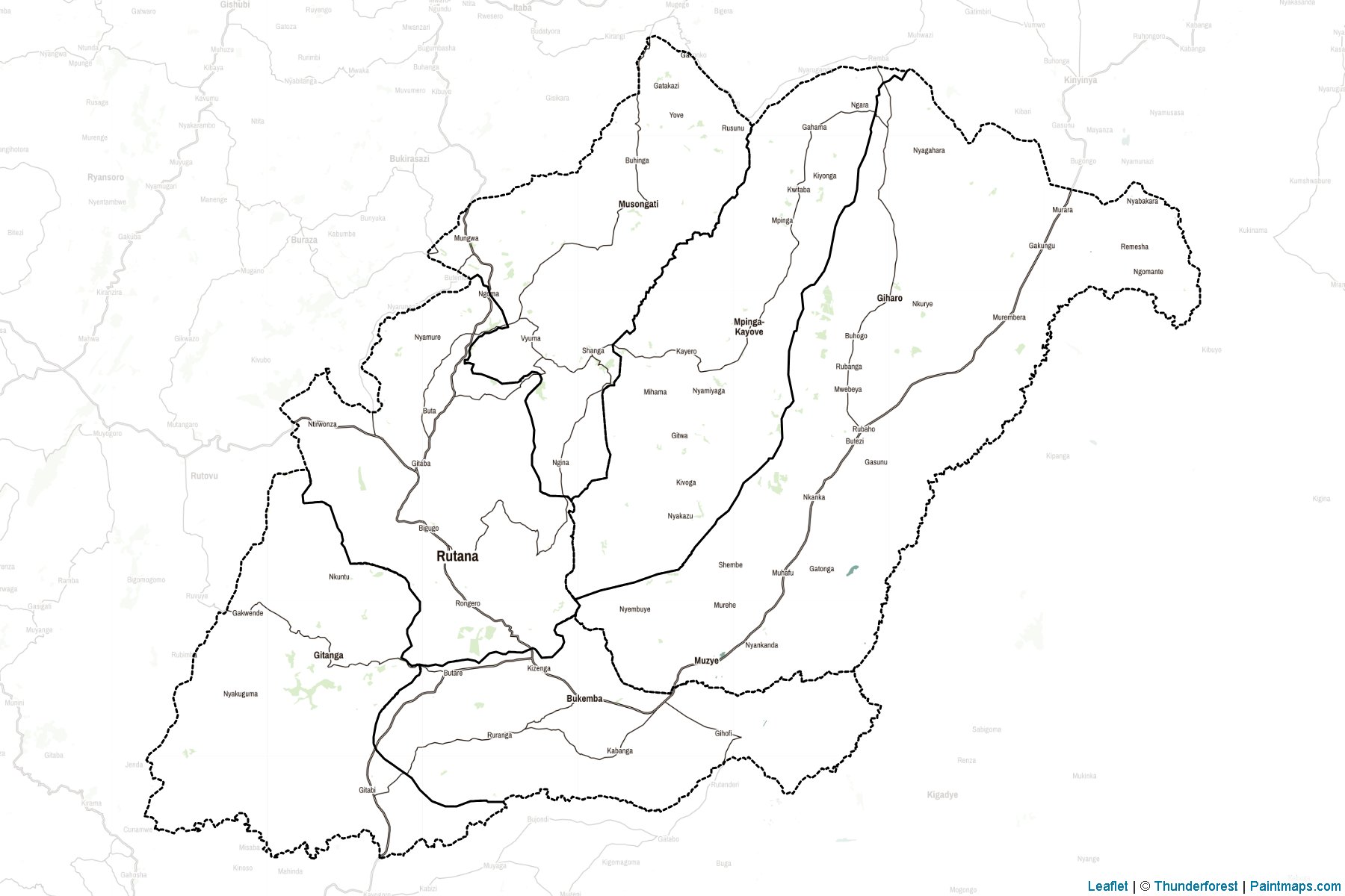 Rutana Province (Burundi) Haritası Örnekleri-2