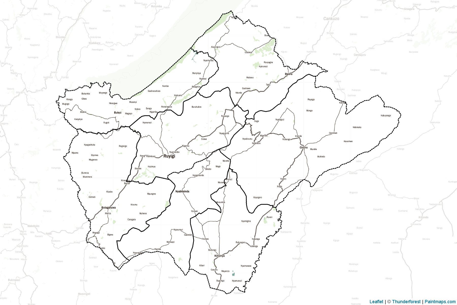 Ruyigi Province (Burundi) Map Cropping Samples-2