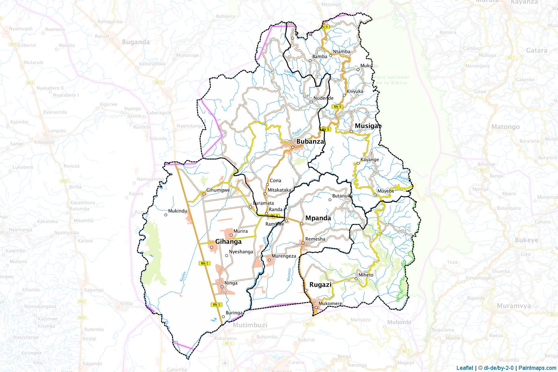 Bubanza Province (Burundi) Map Cropping Samples-1