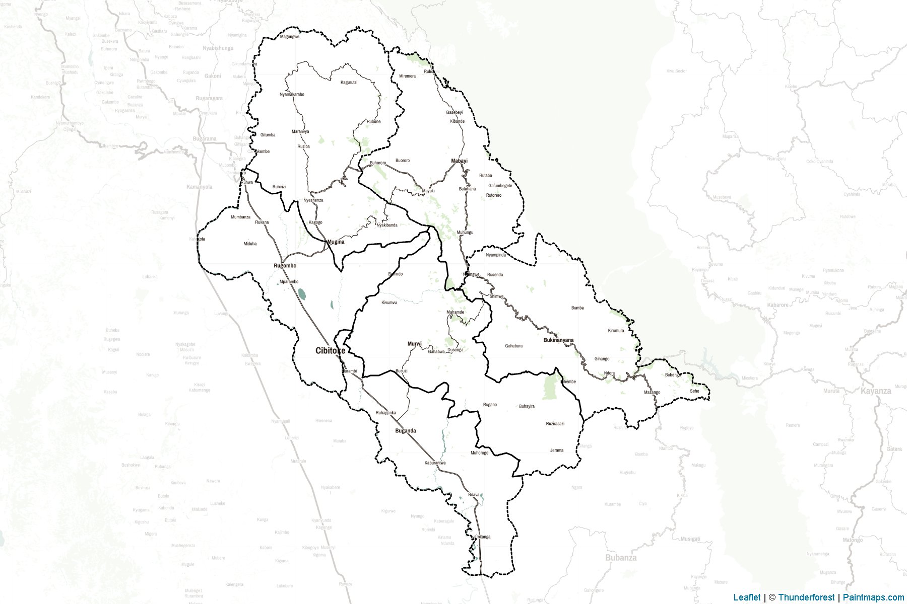 Cibitoke Province (Burundi) Haritası Örnekleri-2