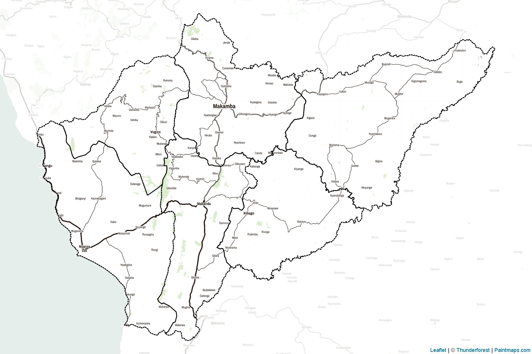 Makamba Province (Burundi) Map Cropping Samples-2