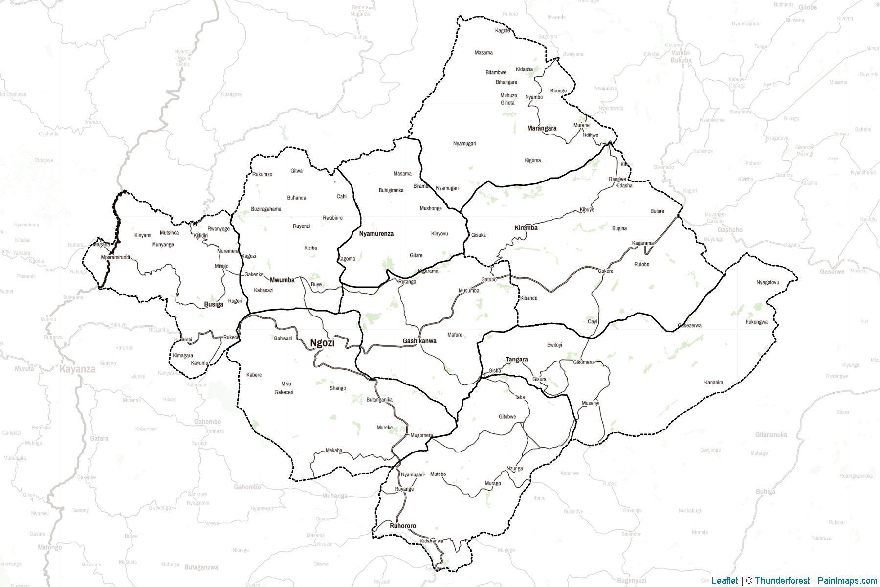 Muestras de recorte de mapas Ngozi (Burundi)-2