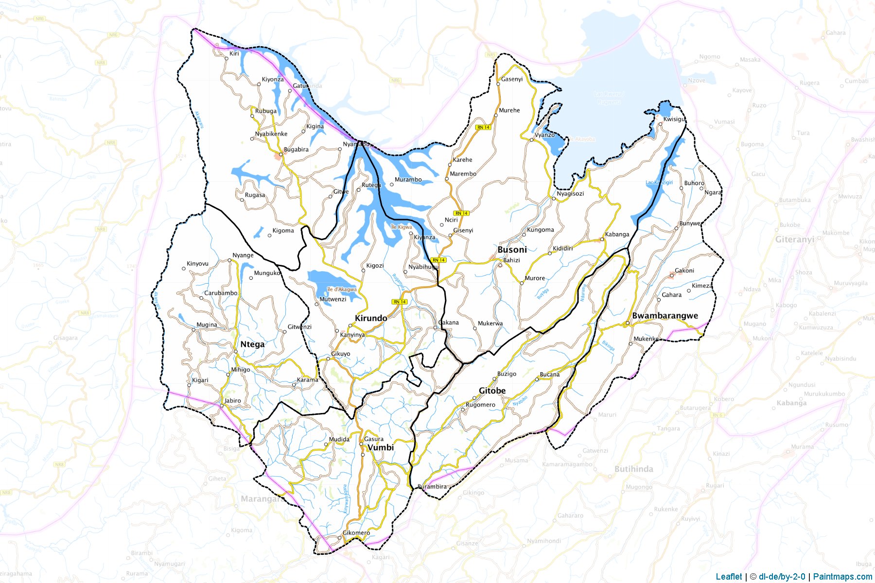 Muestras de recorte de mapas Kirundo (Burundi)-1