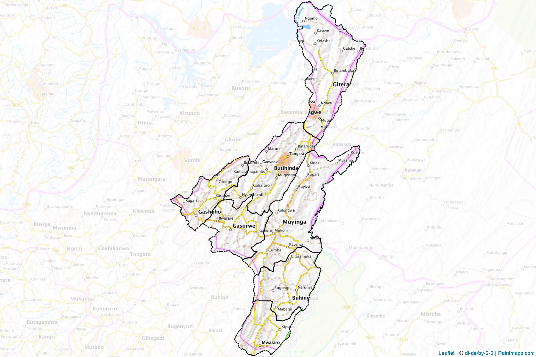 Muyinga Province (Burundi) Map Cropping Samples-1