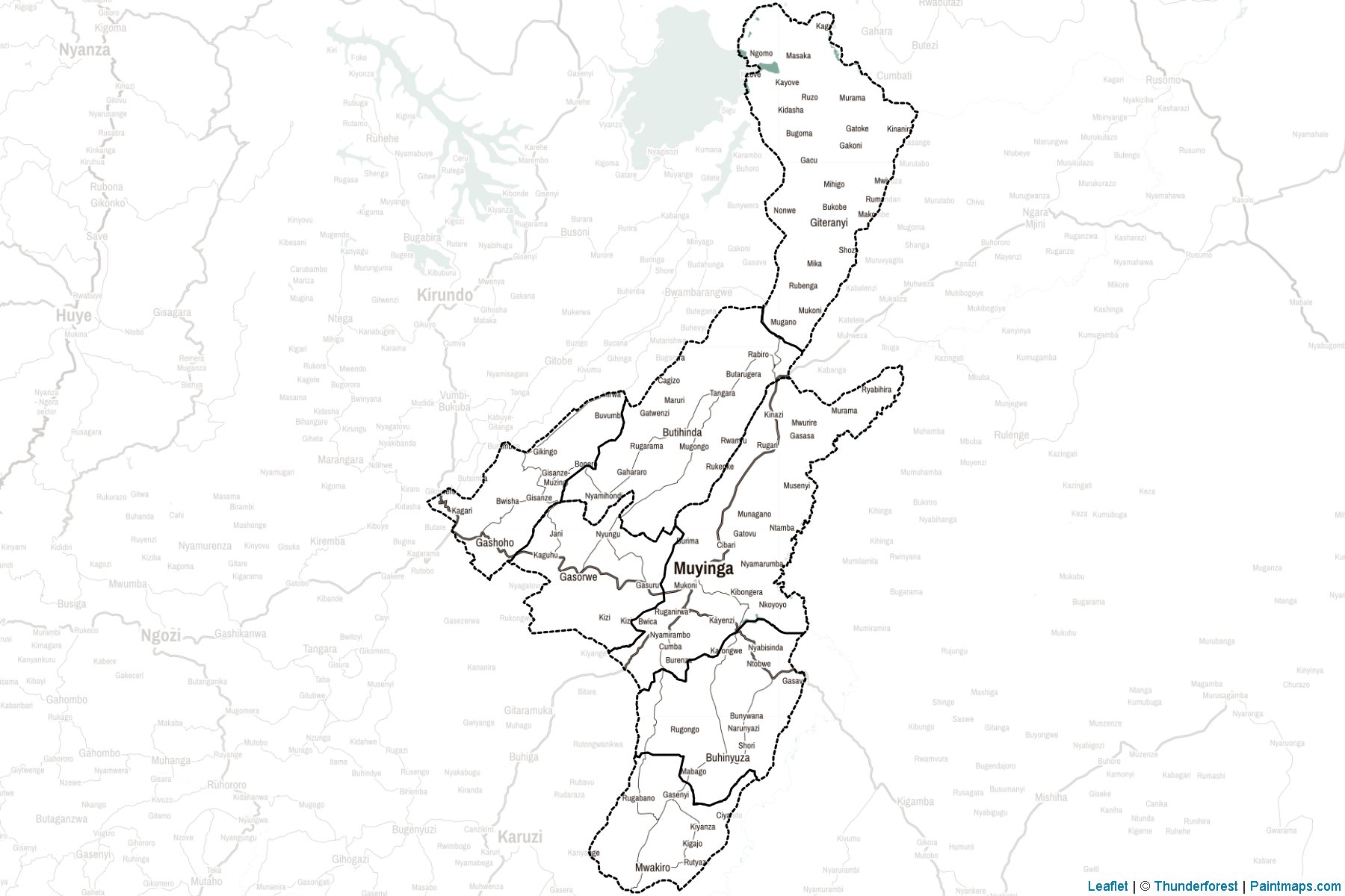 Muyinga Province (Burundi) Map Cropping Samples-2