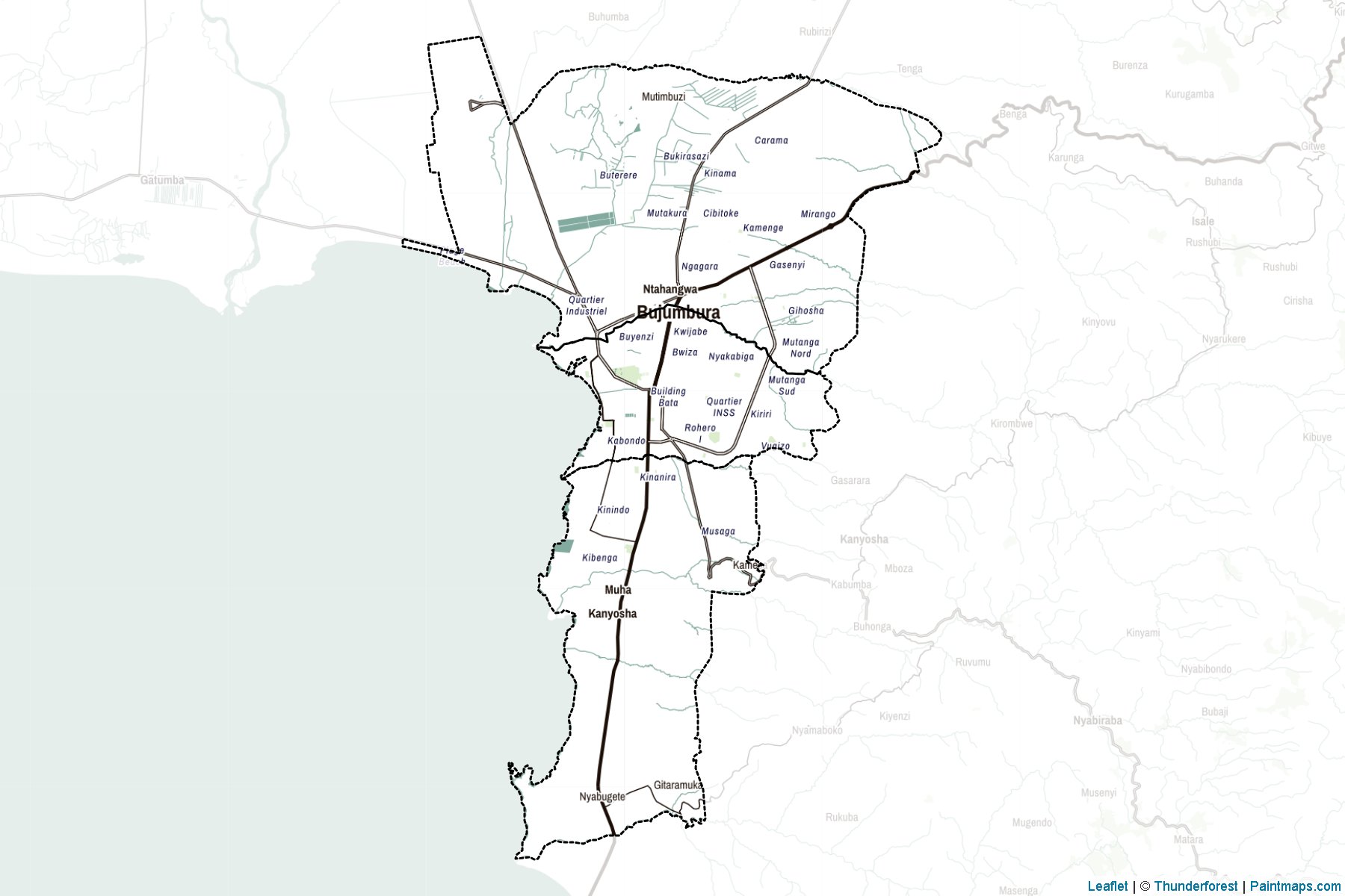 Bujumbura Mairie Province (Burundi) Map Cropping Samples-2