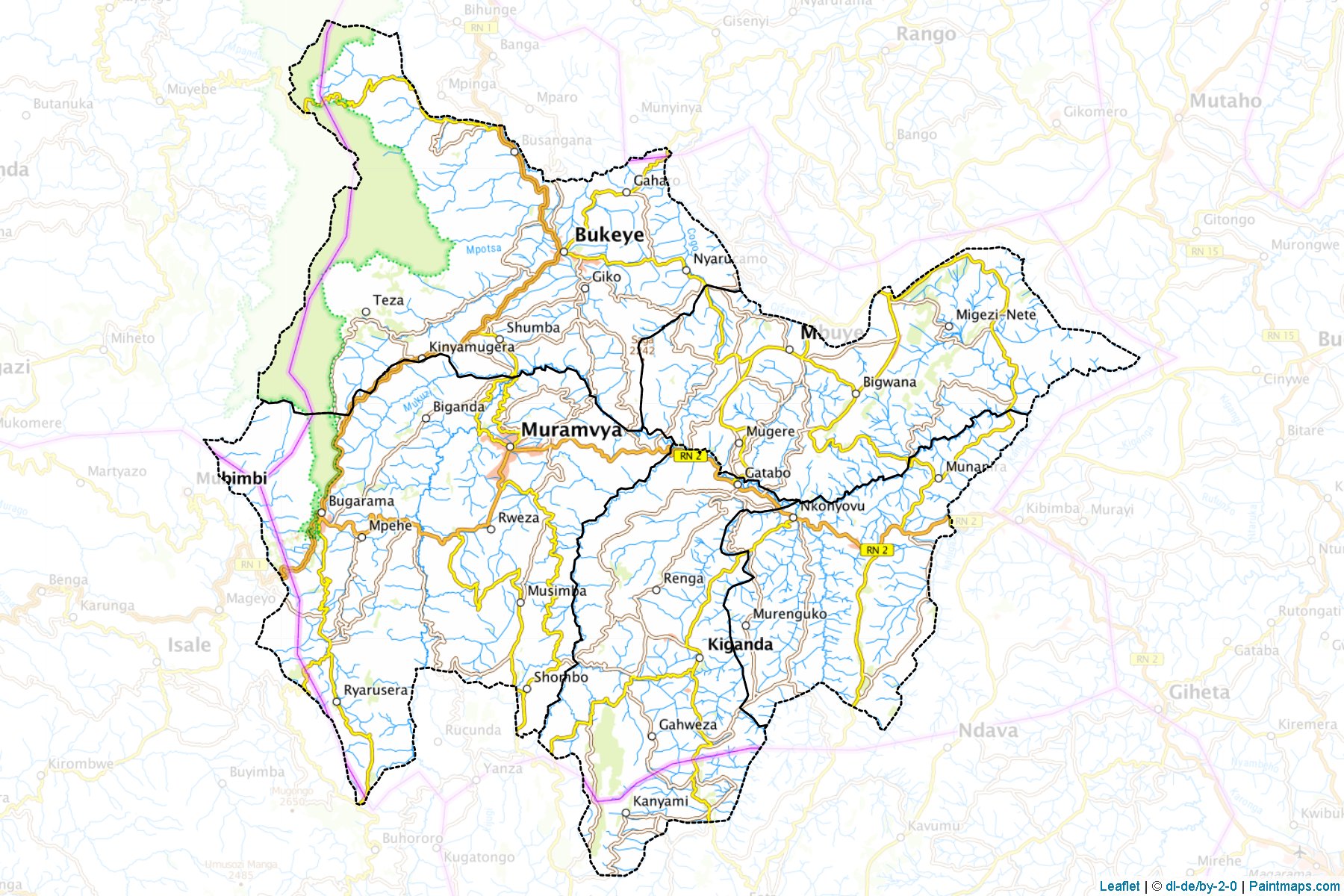 Muramvya Province (Burundi) Map Cropping Samples-1