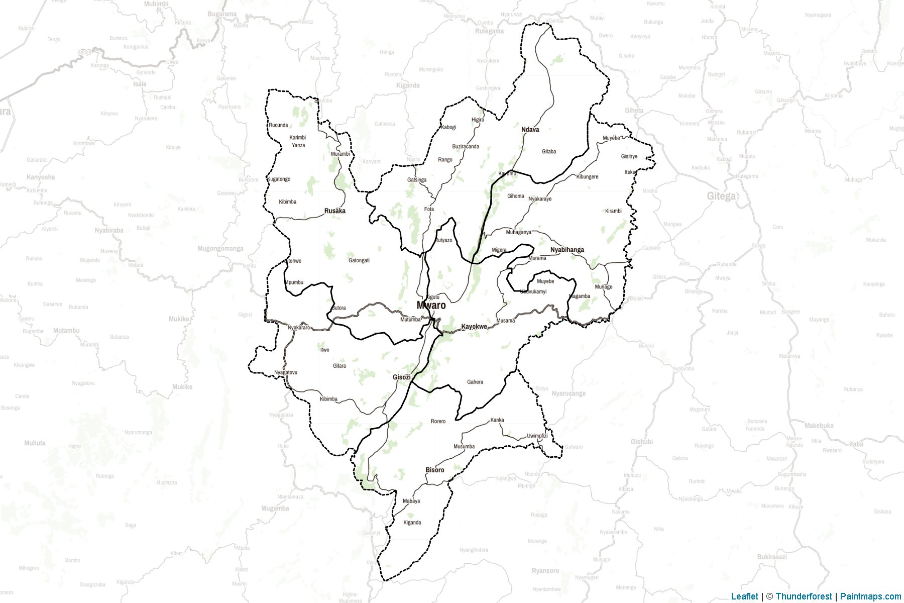 Mwaro (Burundi) Haritası Örnekleri-2