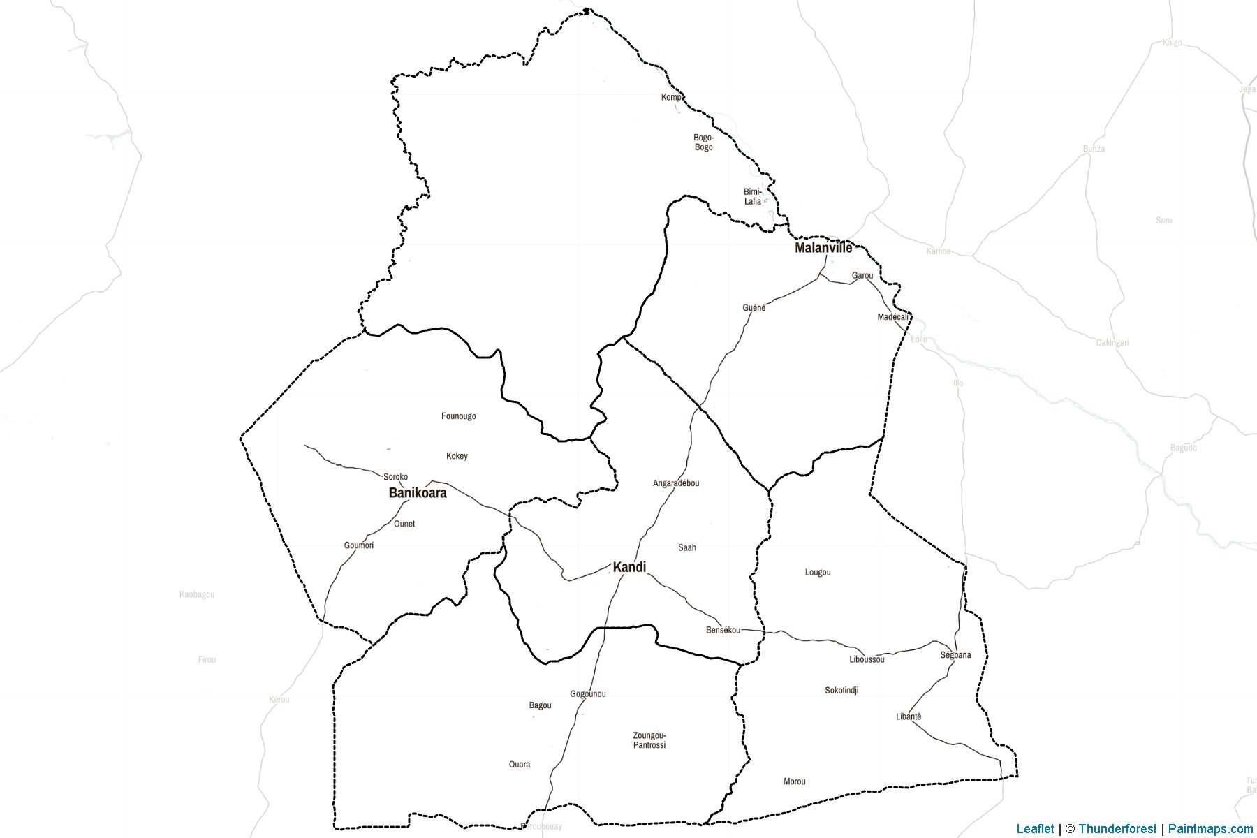 Alibori Department (Benin) Map Cropping Samples-2