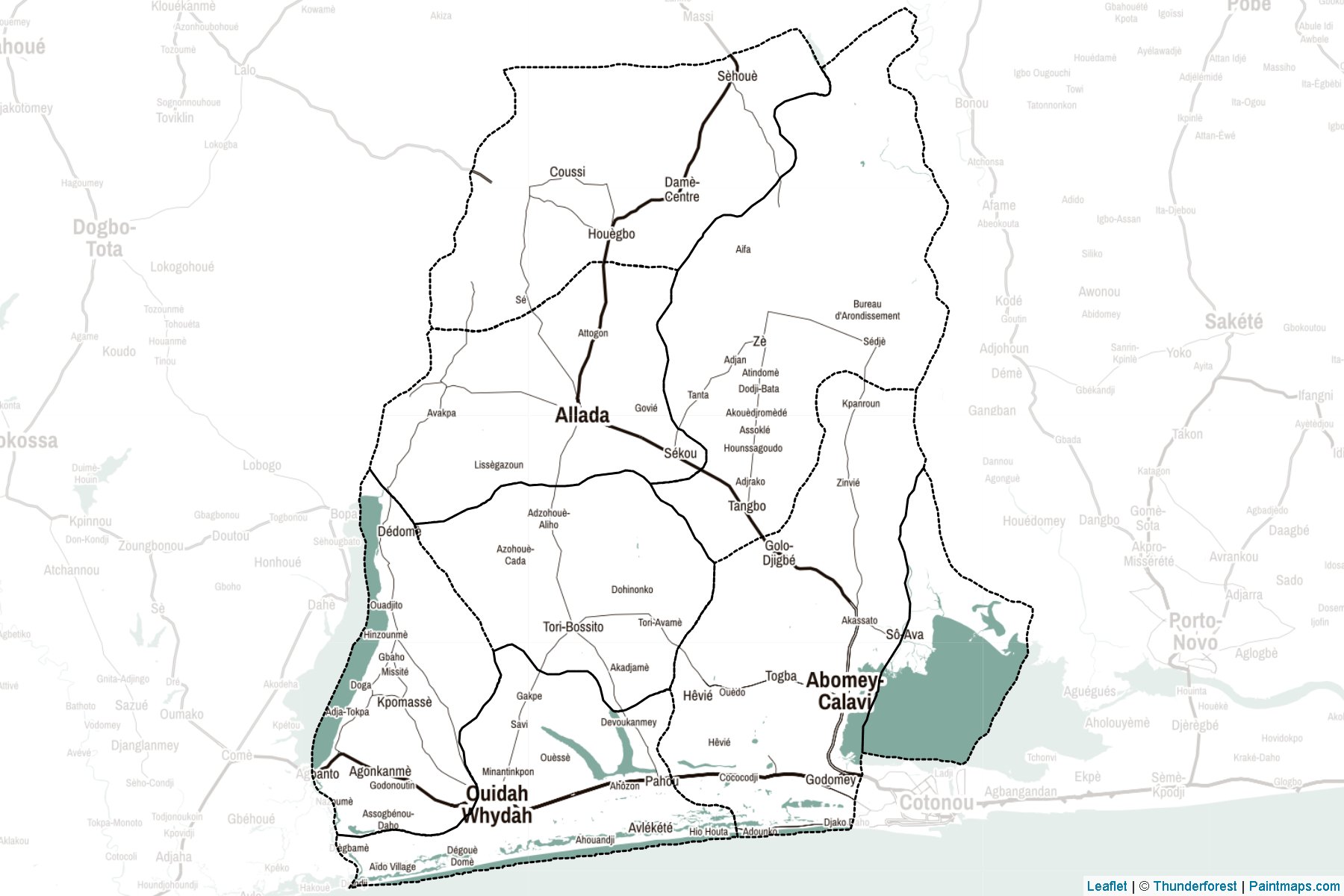 Atlantique Department (Benin) Map Cropping Samples-2