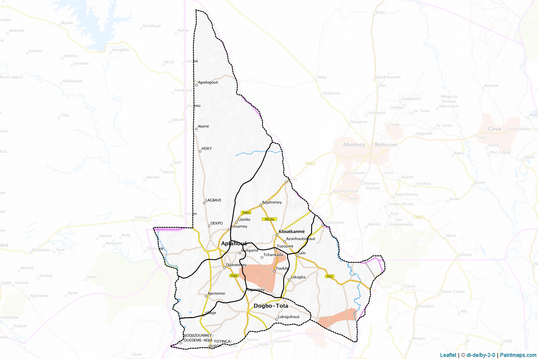 Kouffo Department (Benin) Map Cropping Samples-1