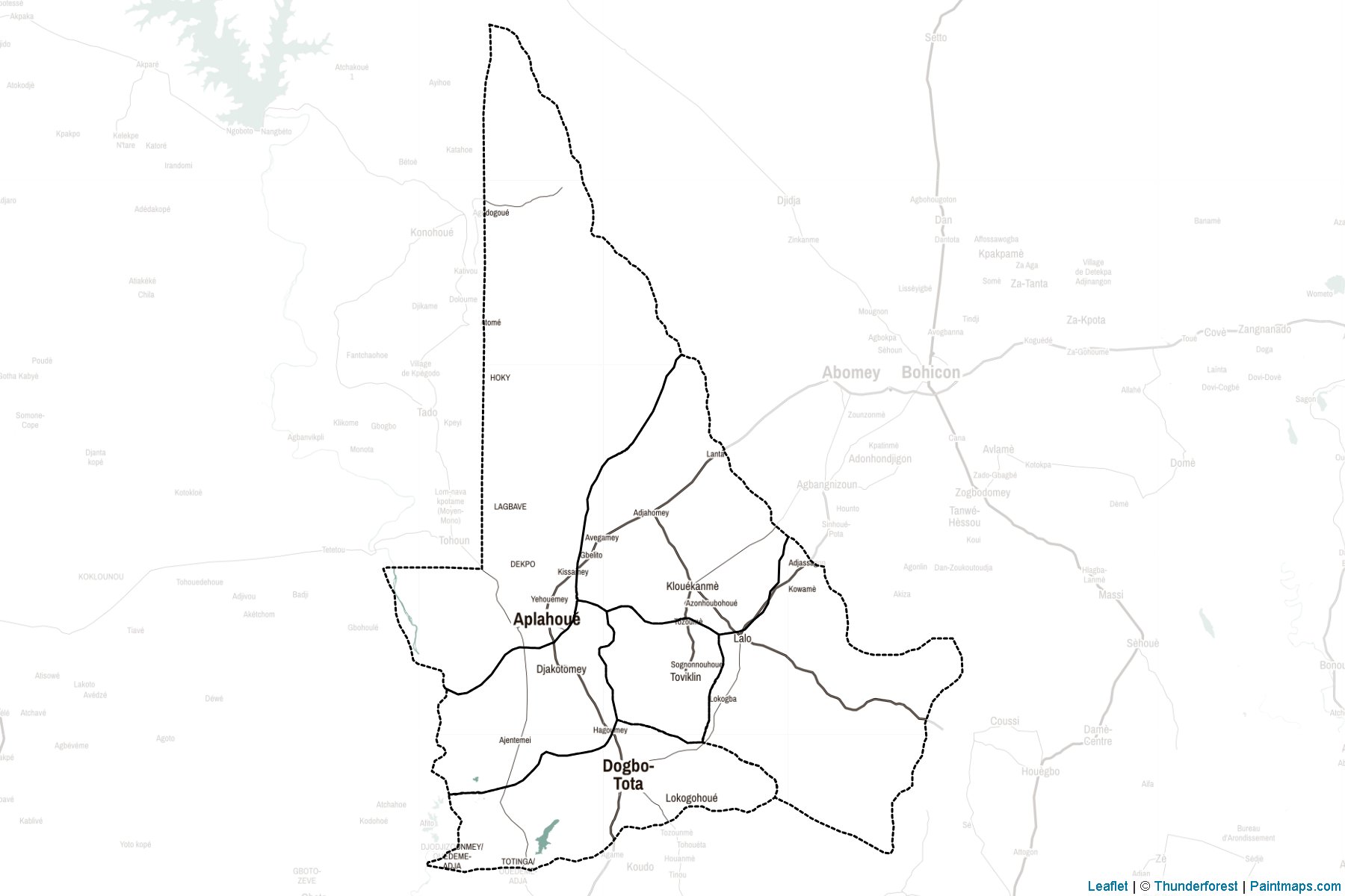 Kouffo Department (Benin) Map Cropping Samples-2