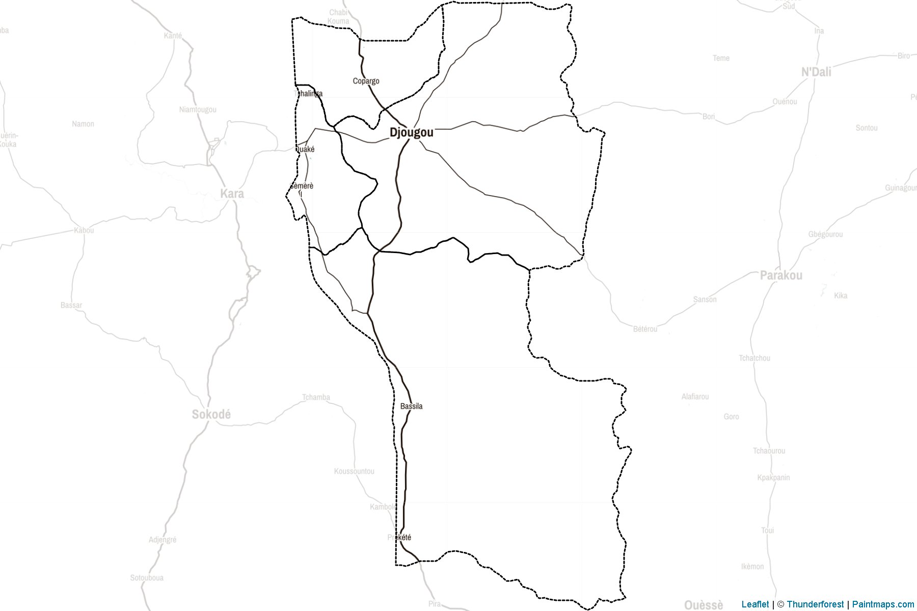 Donga Department (Benin) Map Cropping Samples-2