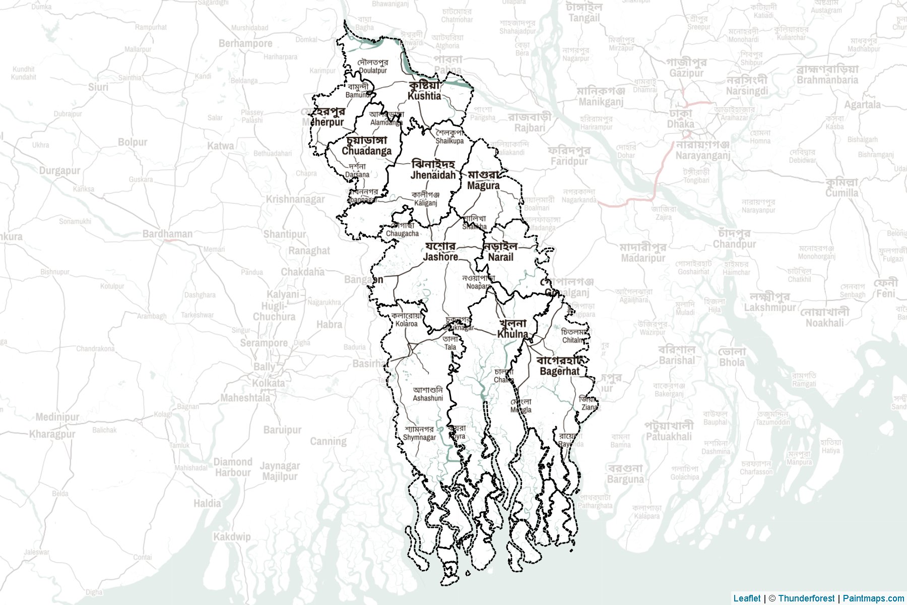 Khulna (Bangladesh) Map Cropping Samples-2