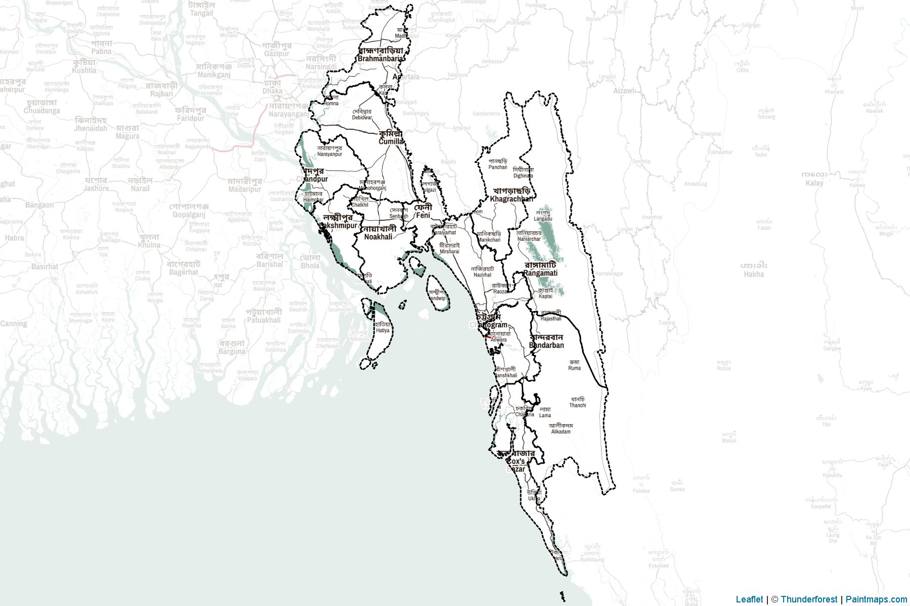 Chittagong (Bangladesh) Map Cropping Samples-2