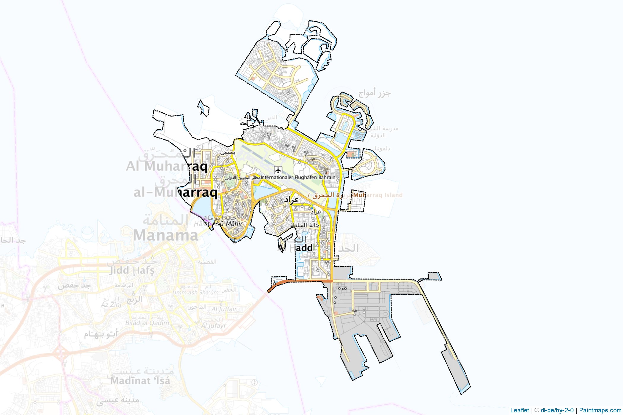 Muharraq Yönetimi (Bahreyn) Haritası Örnekleri-1