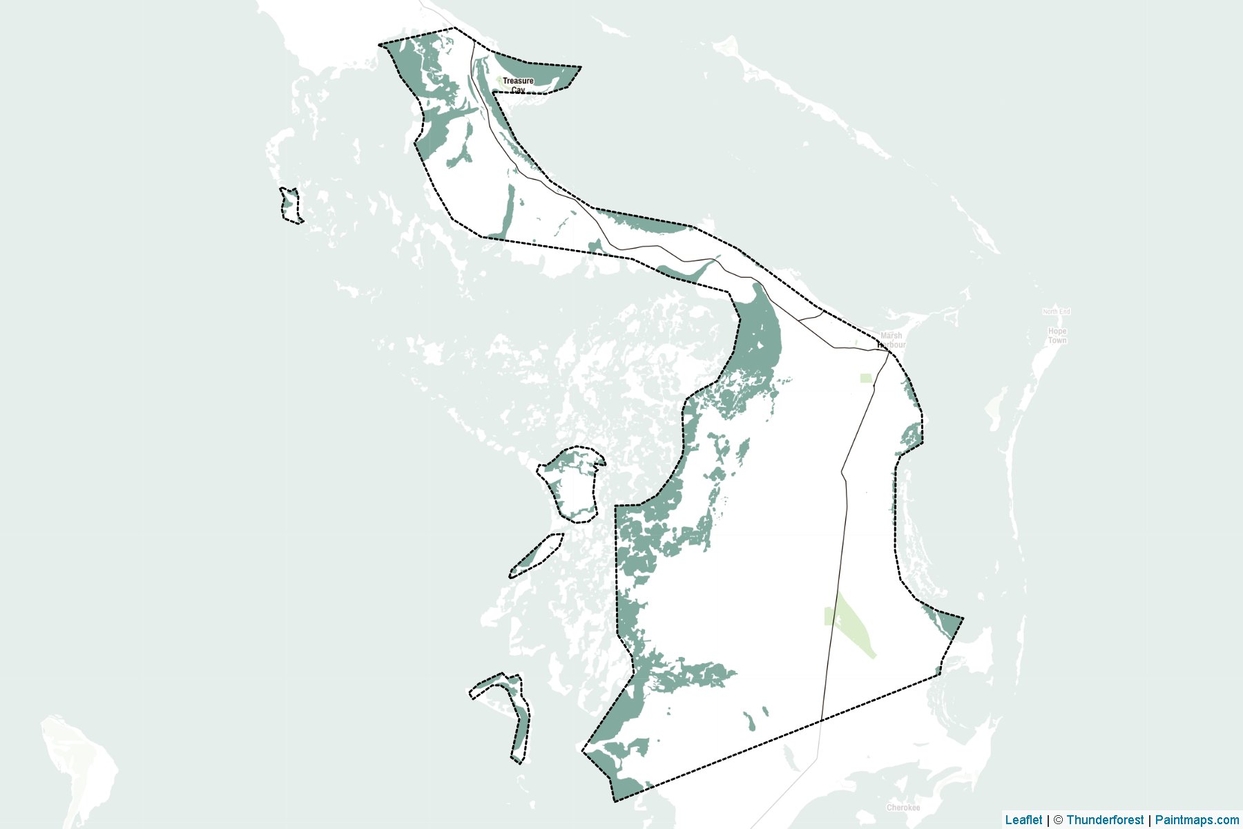 Central Abaco (The Bahamas) Map Cropping Samples-2