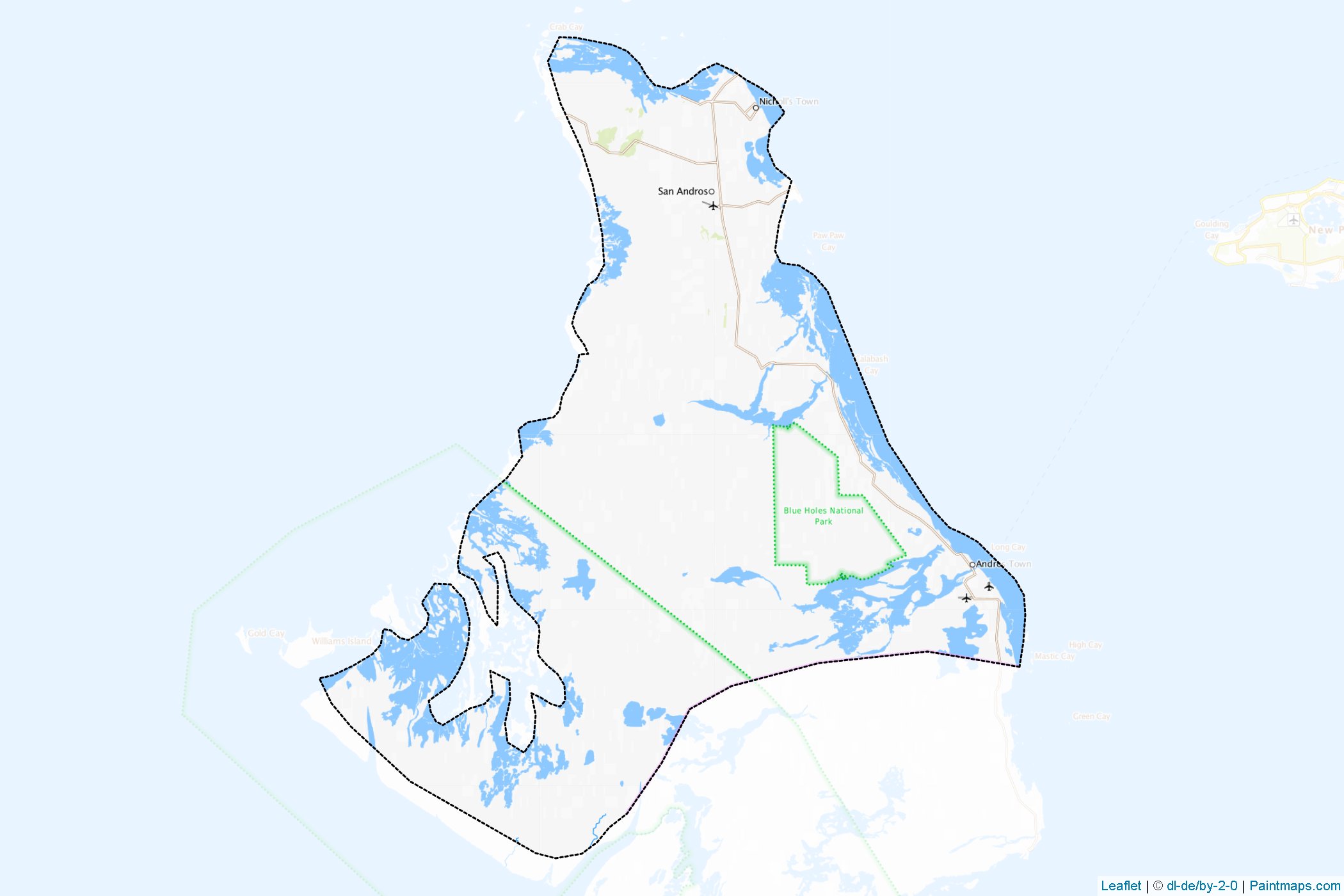 North Andros (The Bahamas) Map Cropping Samples-1