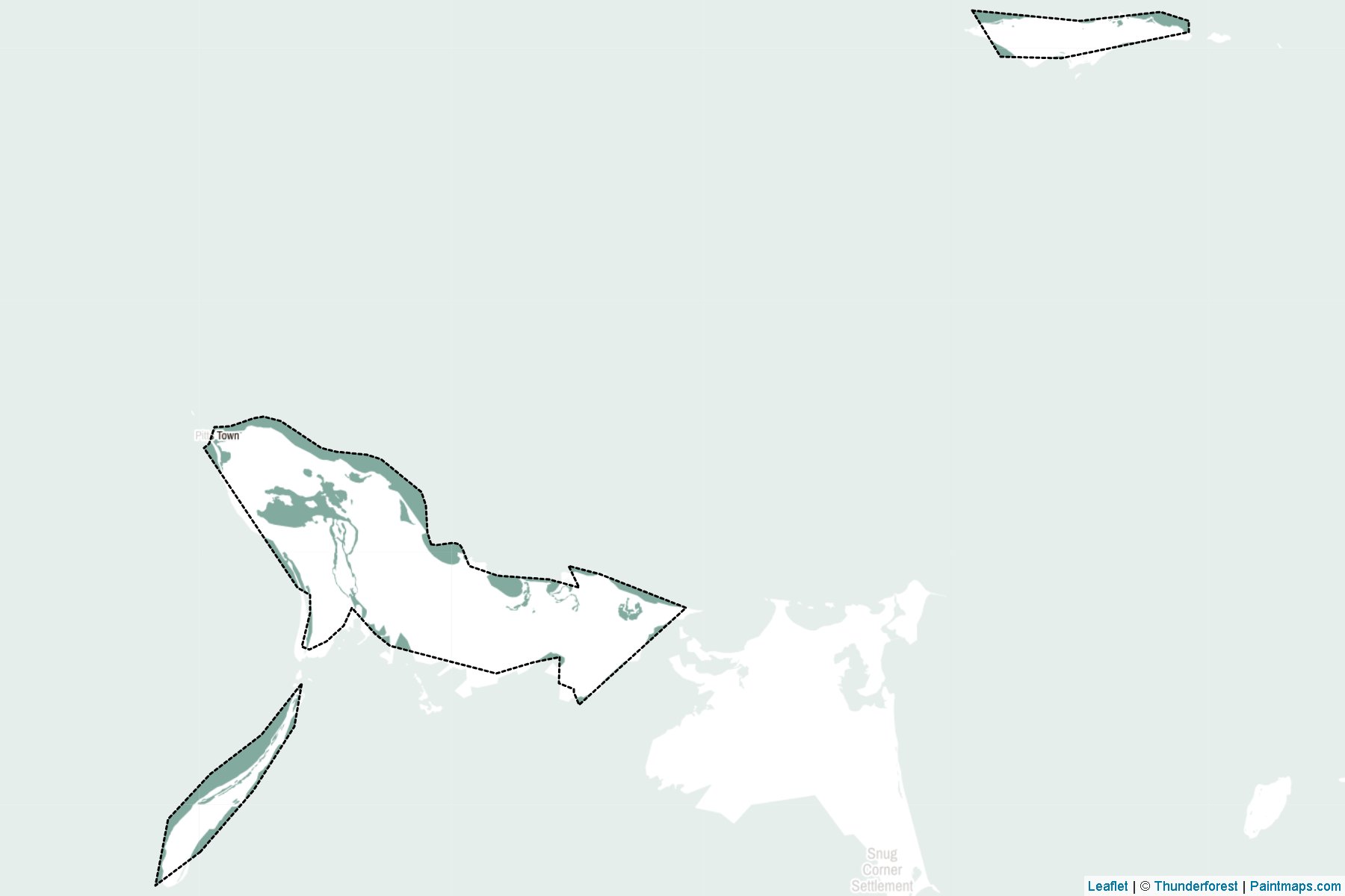 Muestras de recorte de mapas Crooked Island and Long Cay (Bahamas)-2