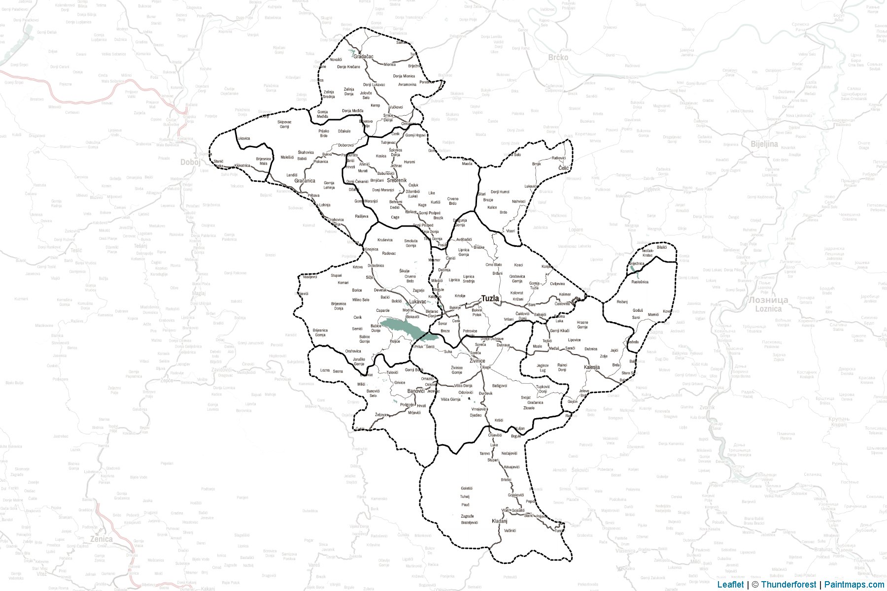 Tuzla (Bosnia and Herzegovina) Map Cropping Samples-2