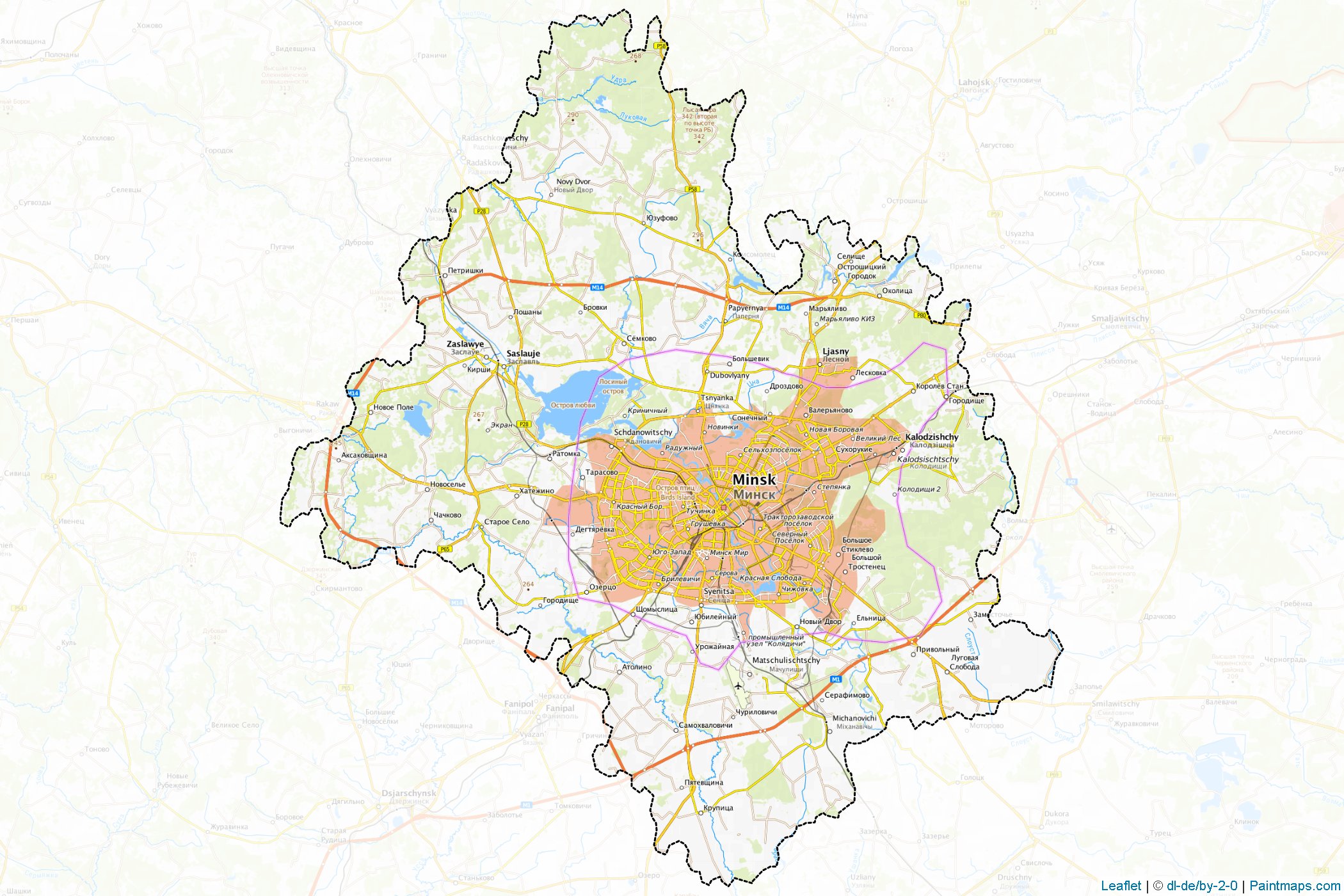 Minsk (Belarus) Map Cropping Samples-1