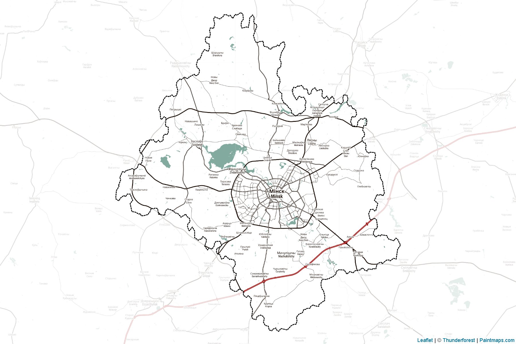 Minsk (Belarus) Map Cropping Samples-2